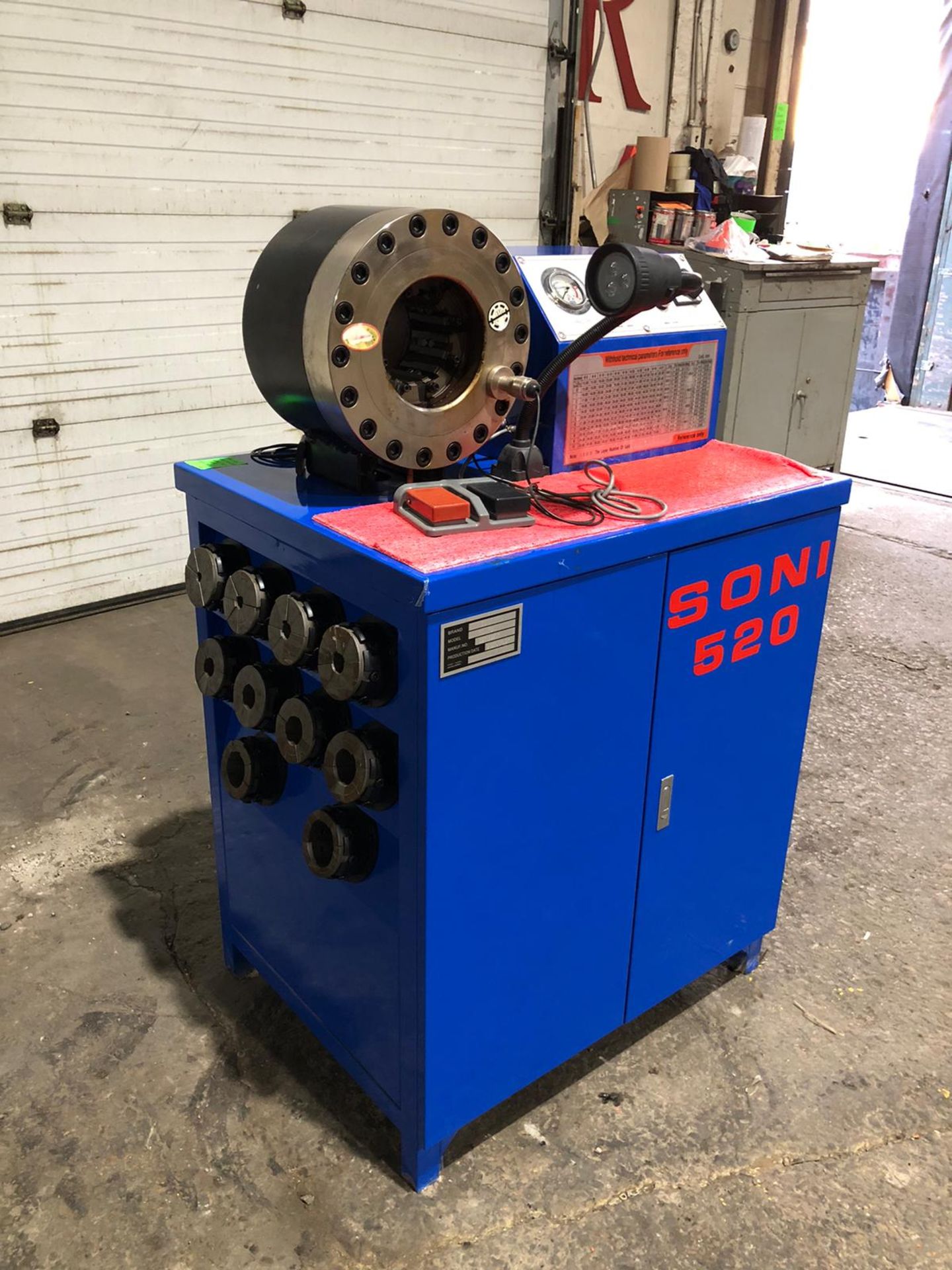 SONI model S20 - Hydraulic Hose Crimper Unit BRAND NEW in 2023 - Complete with Dies - MINT Hose - Image 2 of 4