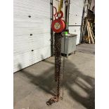 CM 3 Ton Chain Fall manual hoist unit 20 foot lift 20' chain
