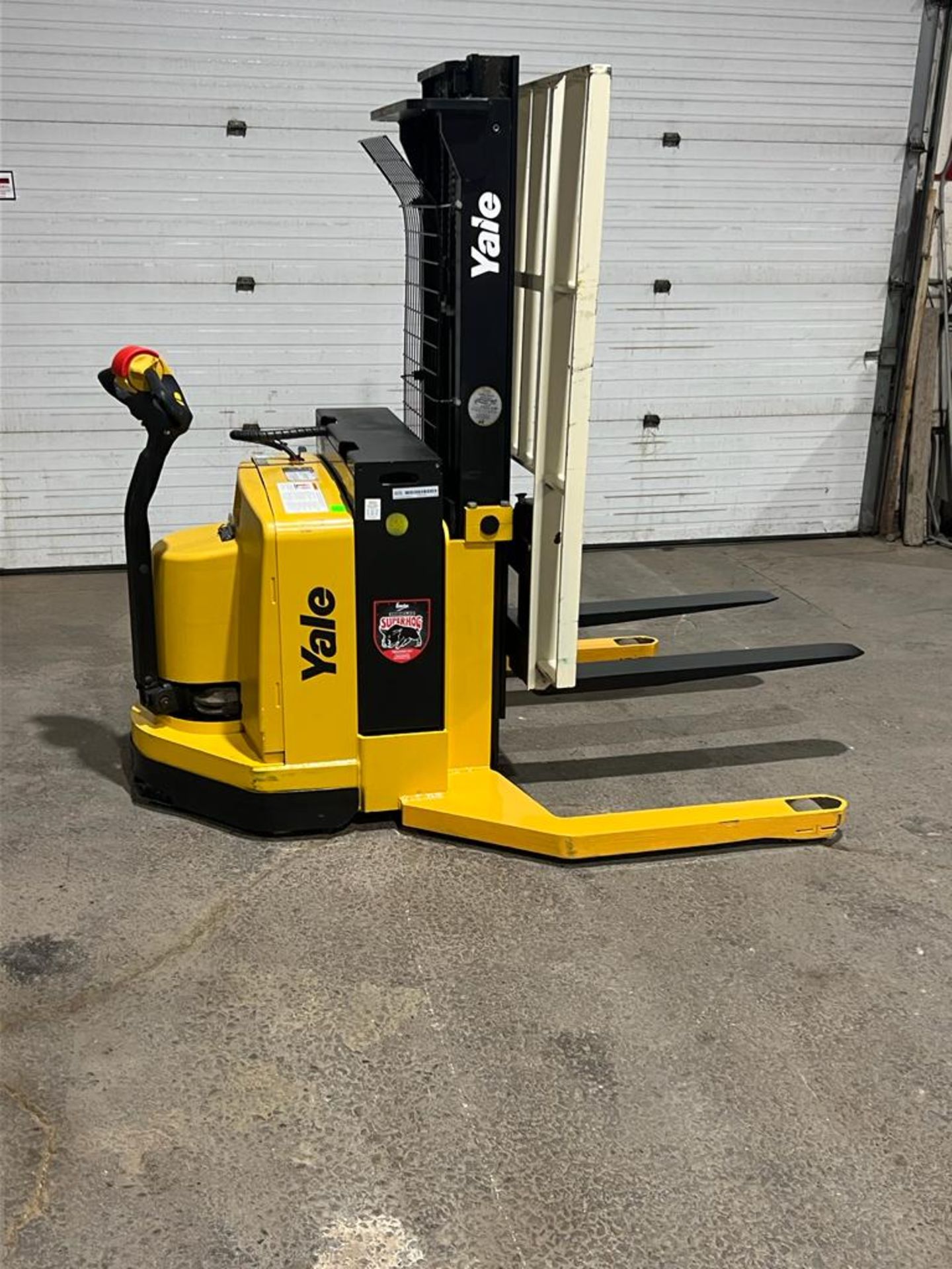 2011 Yale Pallet Stacker Walk Behind 4,000lbs capacity 3-Stage Mast electric Powered Pallet Cart 24V