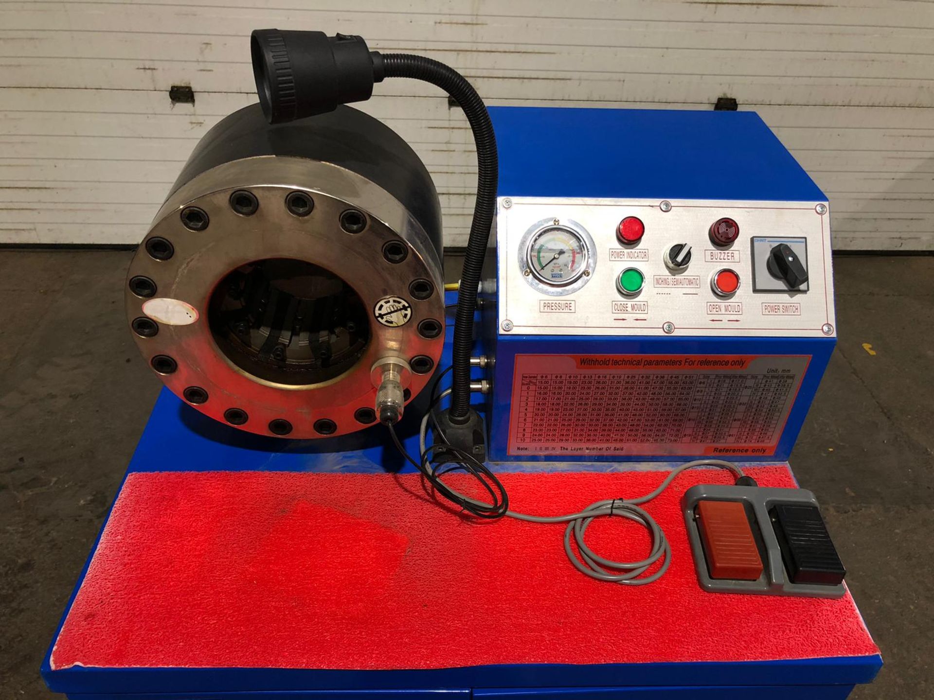 SONI model S20 - Hydraulic Hose Crimper Unit BRAND NEW in 2023 - Complete with Dies - MINT Hose - Image 4 of 4