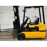 Yale 3,000lbs Capacity 3-Wheel Electric Forklift with sideshift and 3-STAGE MAST 36V - FREE CUSTOMS