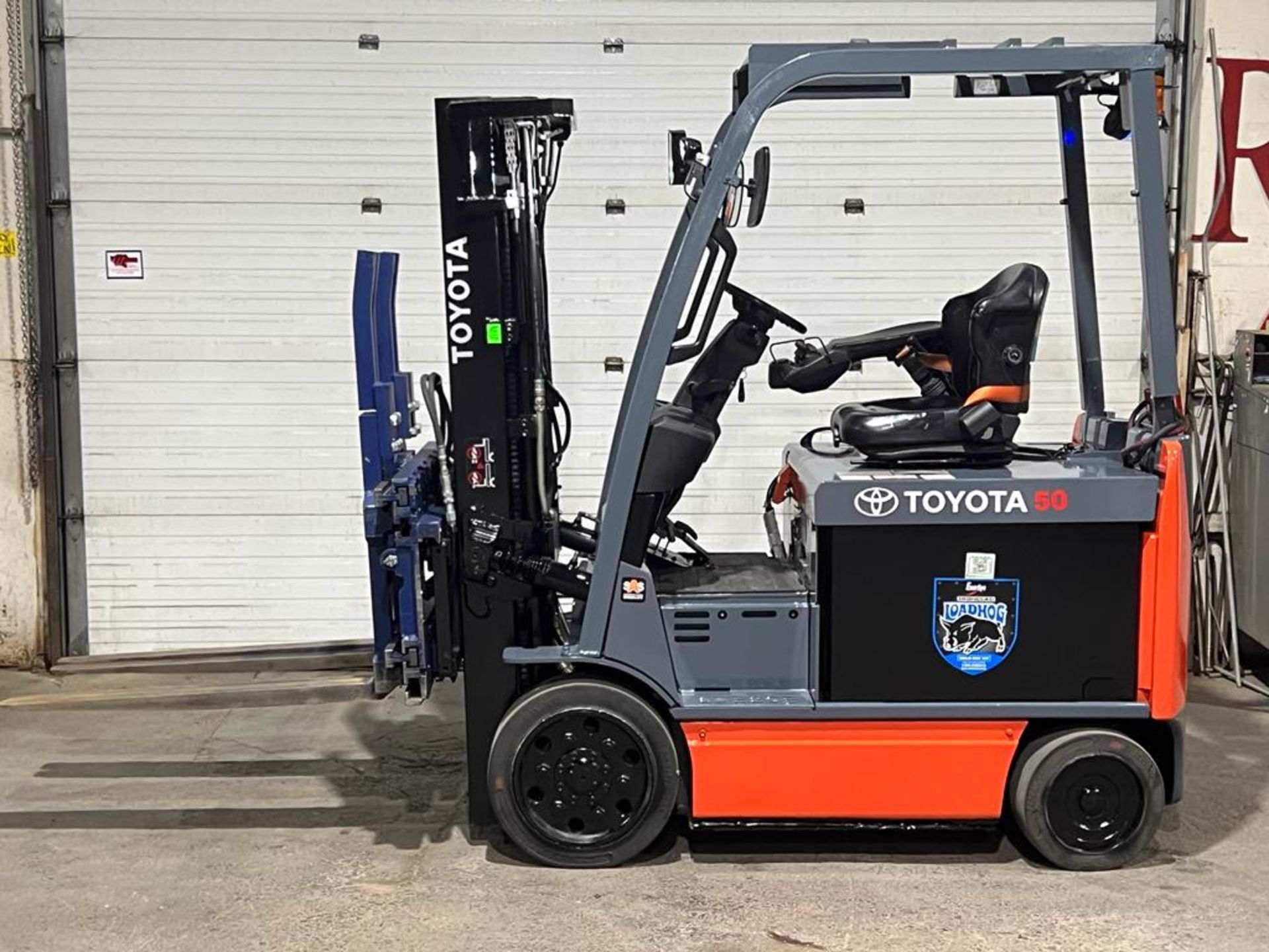 2013 Toyota 5,000lbs Capacity Forklift Electric with Single Double forks Rightline 48V battery