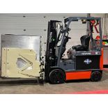 2017 Toyota 5,000lbs Capacity Forklift Electric 48V with CARTON CLAMP Attachment & 3-STAGE MAST &