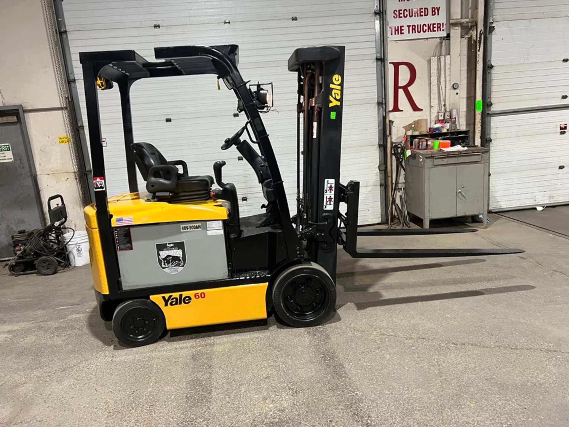 2018 Yale 6,000lbs Capacity Forklift Electric 48V with 60" Forks & Fork Positioner & Plumbed for