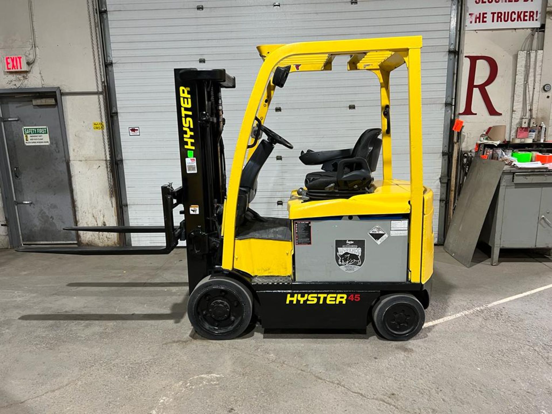 2011 Hyster 45 - 4,500lbs Capacity Forklift Electric - Safety to 2023 with NEW FORKS, Sideshift &