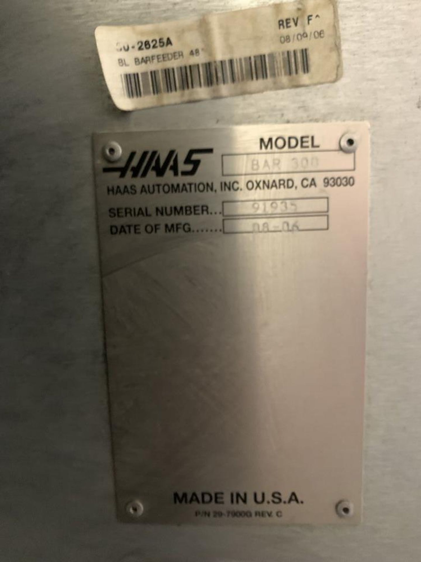 (2006) Haas mod. SL-30 Servo Bar 300 - Image 2 of 2