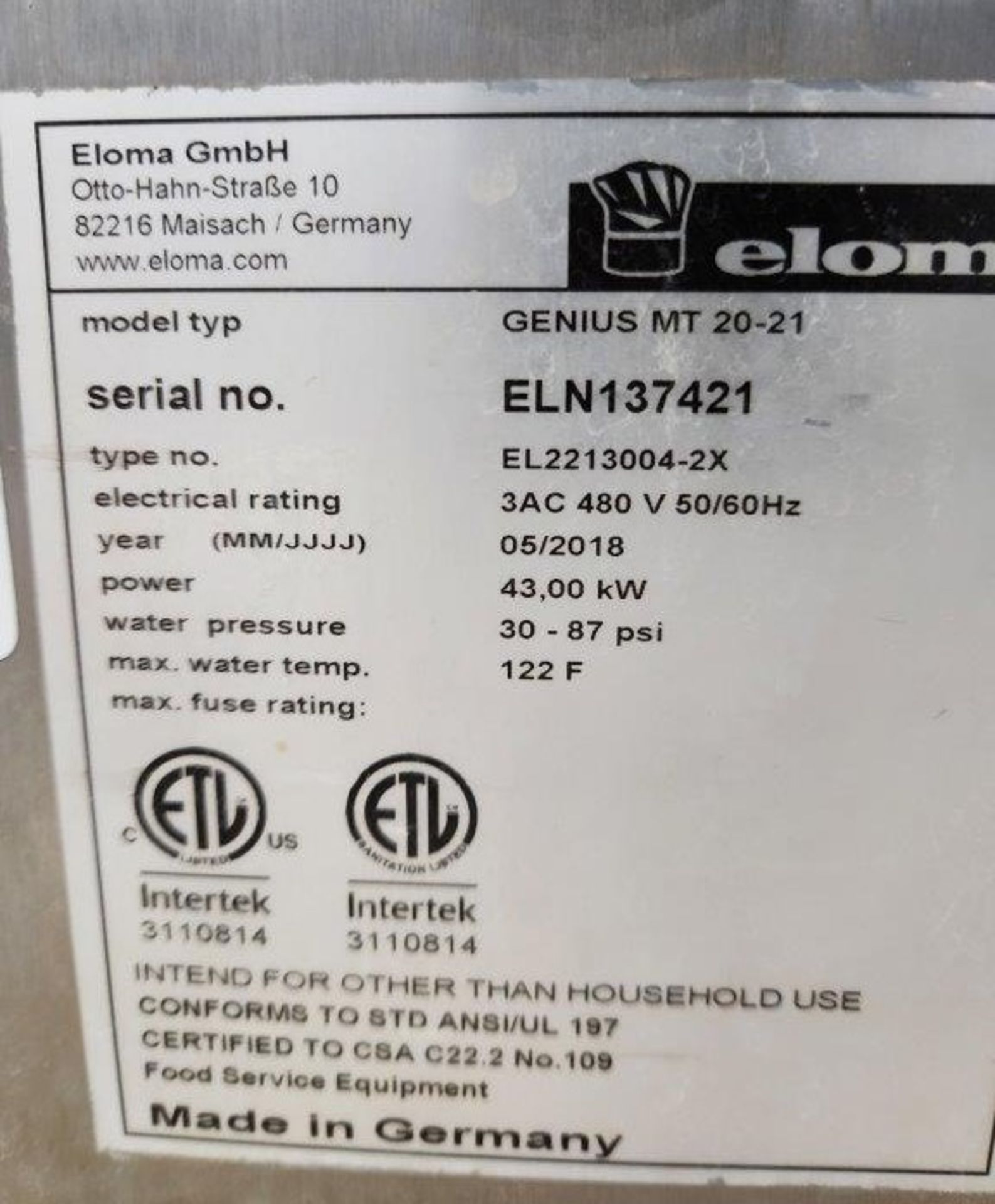 Eloma Genius MT - Image 4 of 4