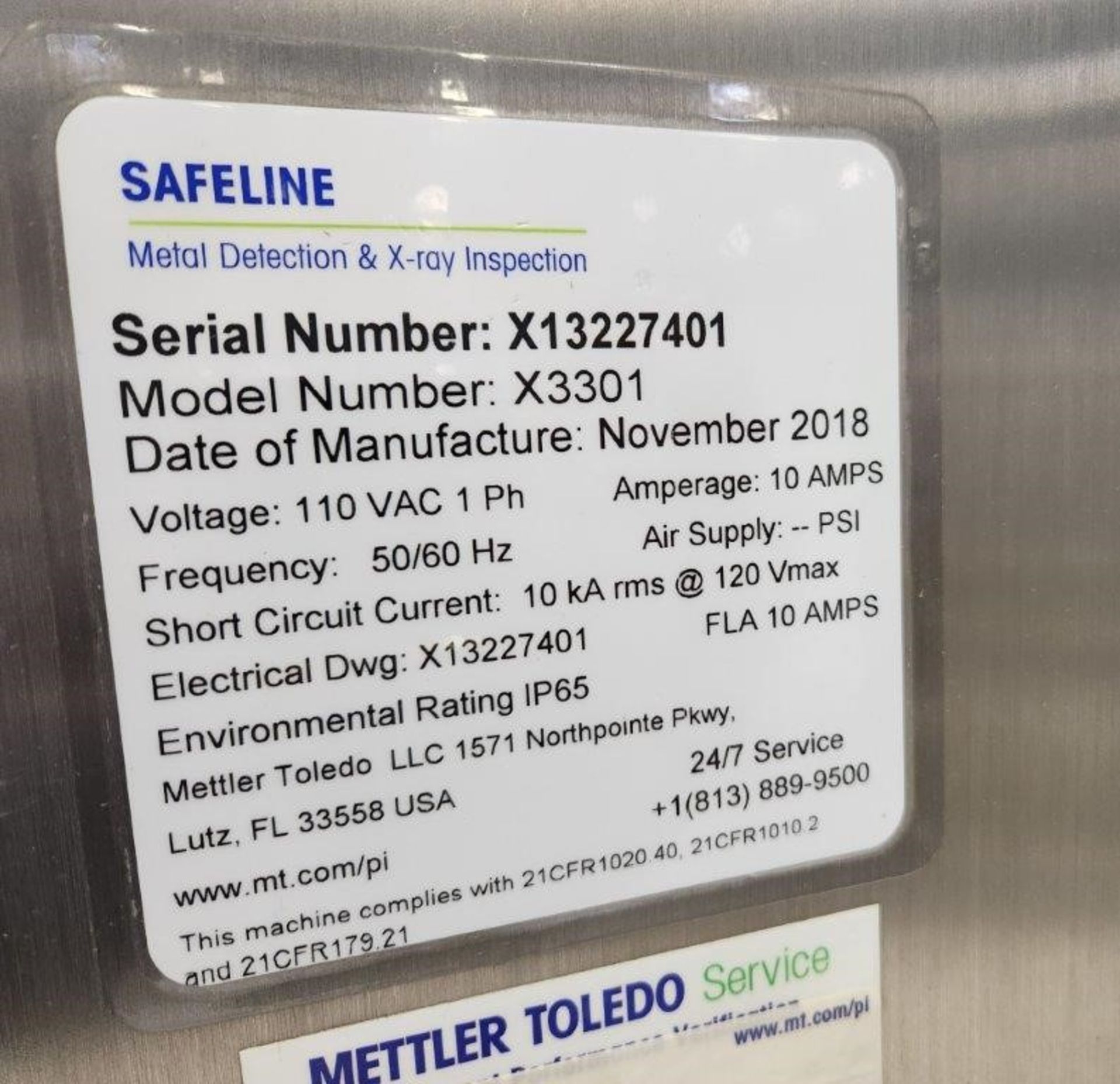 Mettler Toledo Safeline Metal Detector - Image 3 of 7