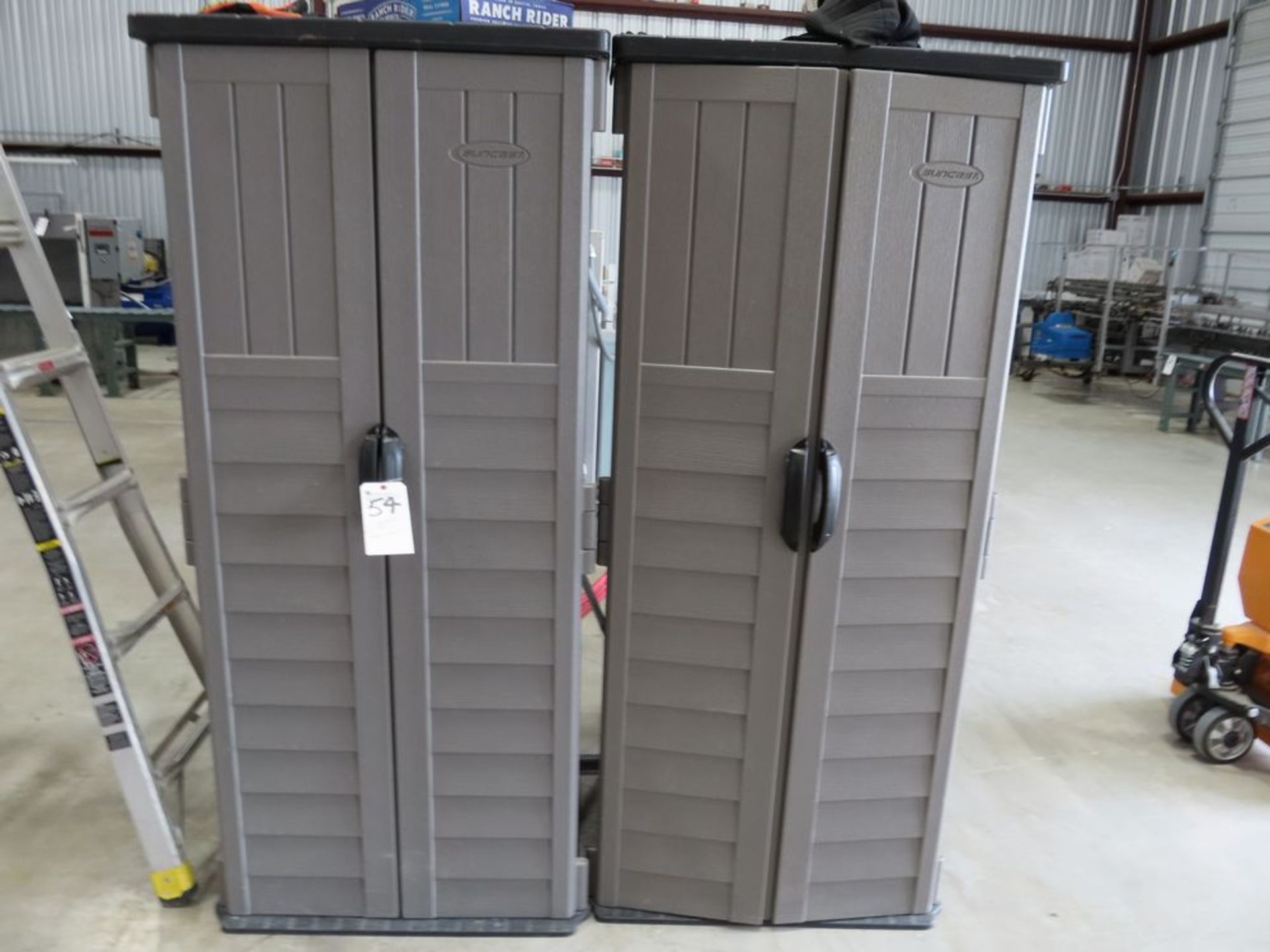 (Lot) Suncast Plastic 2-Door Cabinets