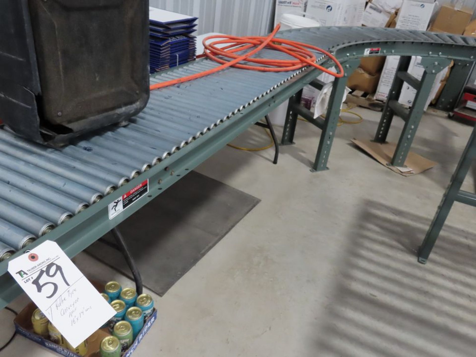 Roller Type Conveyor, Approx. 16'' x 14'L