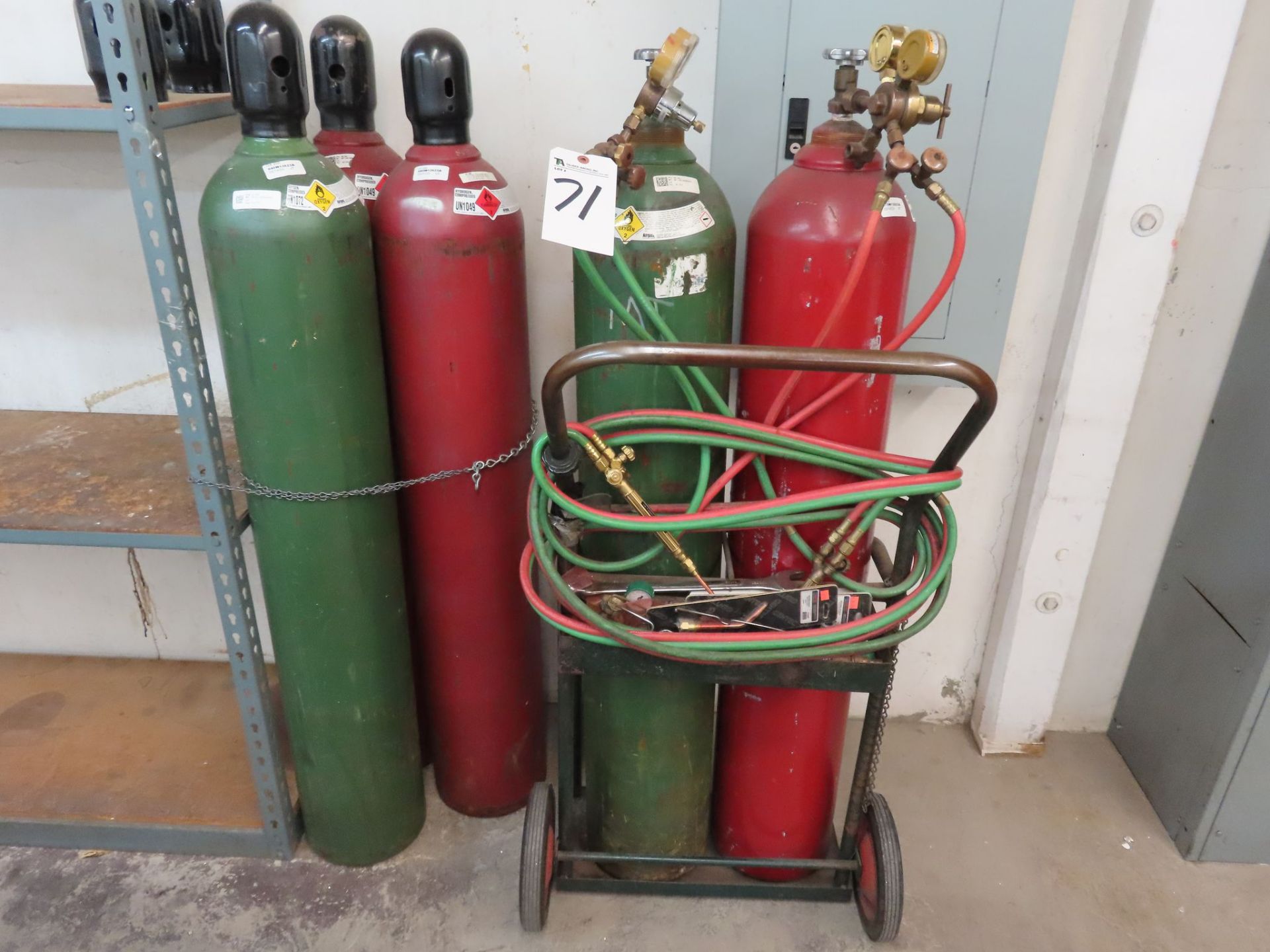 (Lot) Accet. Set w/ (5) Tank Torch, Tips & - Image 2 of 2
