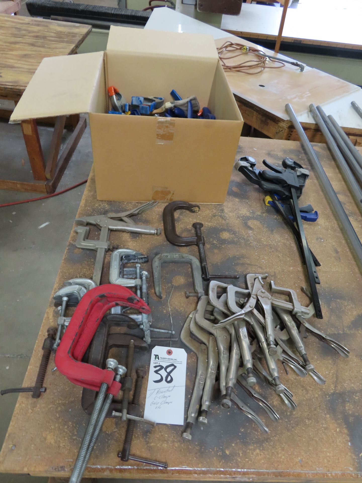 (Lot) Assorted C-Clamps & Grip Clamps