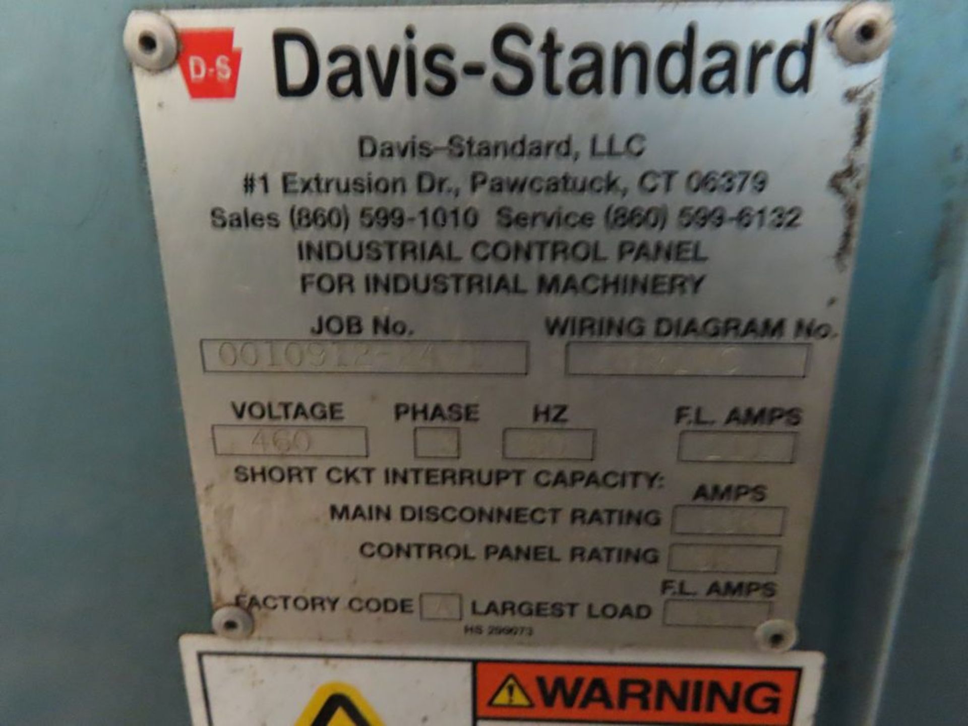 Davis Standard Extruder Panel for (2) - Image 3 of 3