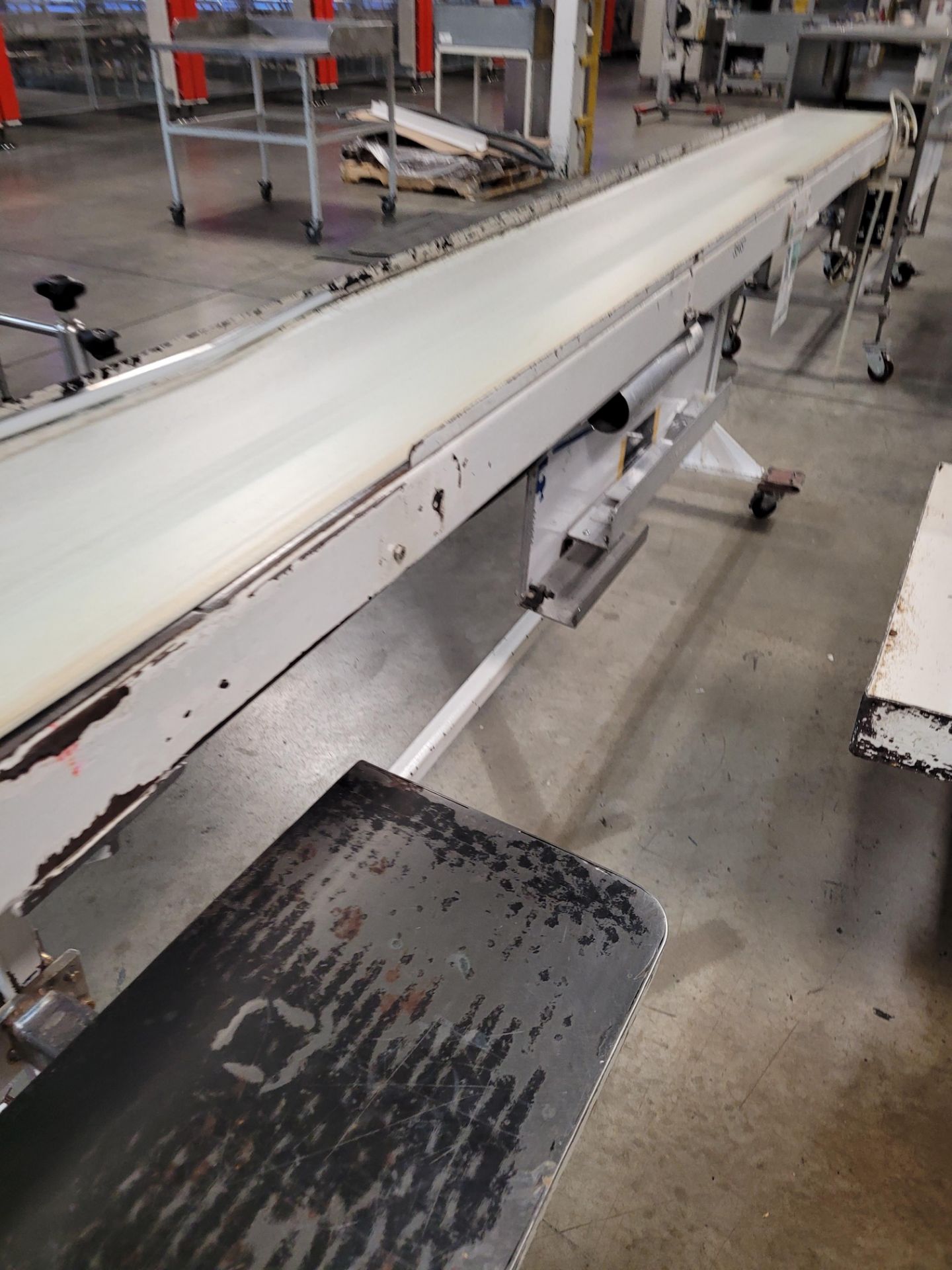 Straight Section of Conveyor, with Approx. 14 In. W Belt, with Drive, Mounted on Portable Frame, wit - Image 5 of 16