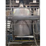 PIERRE-GUERIN 1,500 Gal. S/S Jacketed Mix Tank, ser. E9062100N03, with Top Mounted Agitation