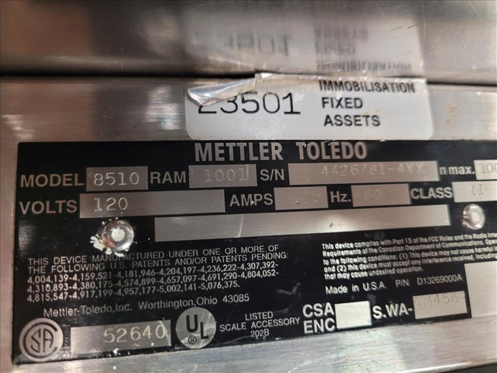 METTLER TOLEDO S/S Platform Scale, Platform Dims.: Approx. 23-1/2 In L x 17-1/2 In W, with S/S Side - Image 4 of 4