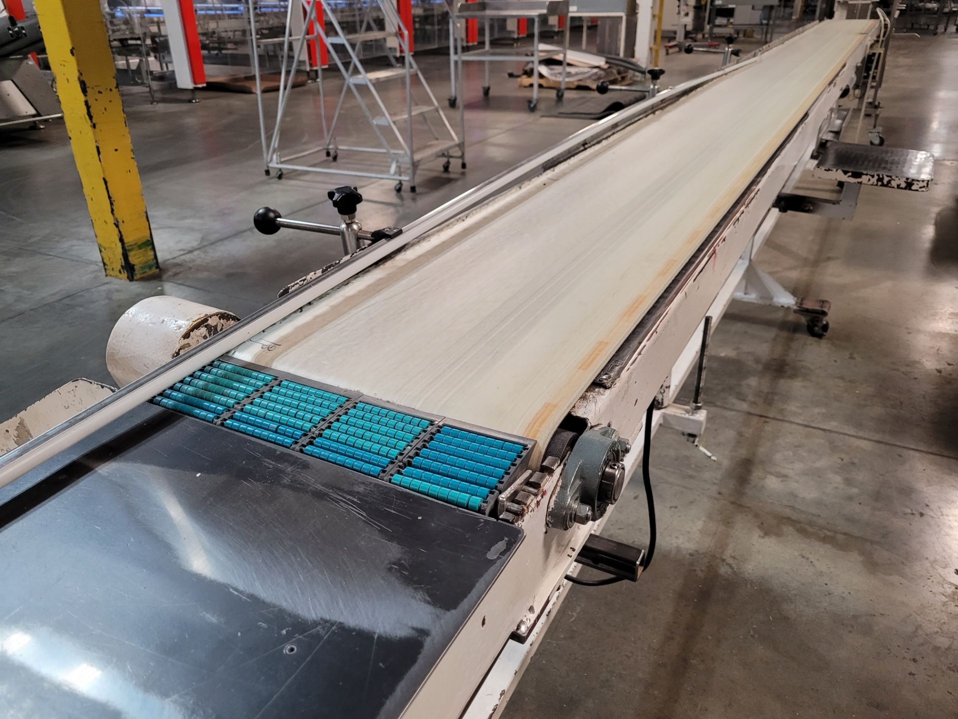 Straight Section of Conveyor, with Approx. 14 In. W Belt, with Drive, Mounted on Portable Frame, wit - Image 3 of 16