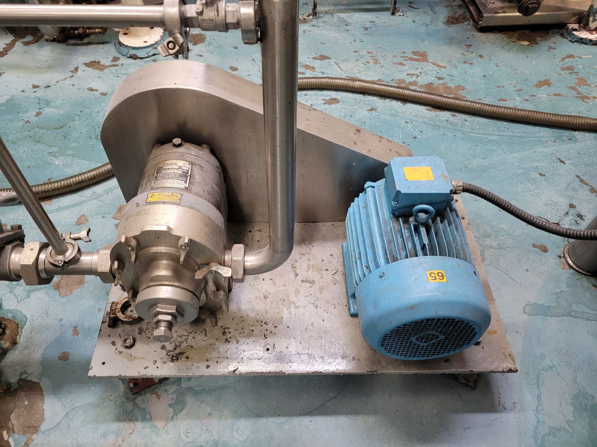 WAUKESHA 10 hp Positive Displacement Pump, Size: 55, ser. D015278, Mounted on S/S Frame (LOCATED IN - Image 2 of 6