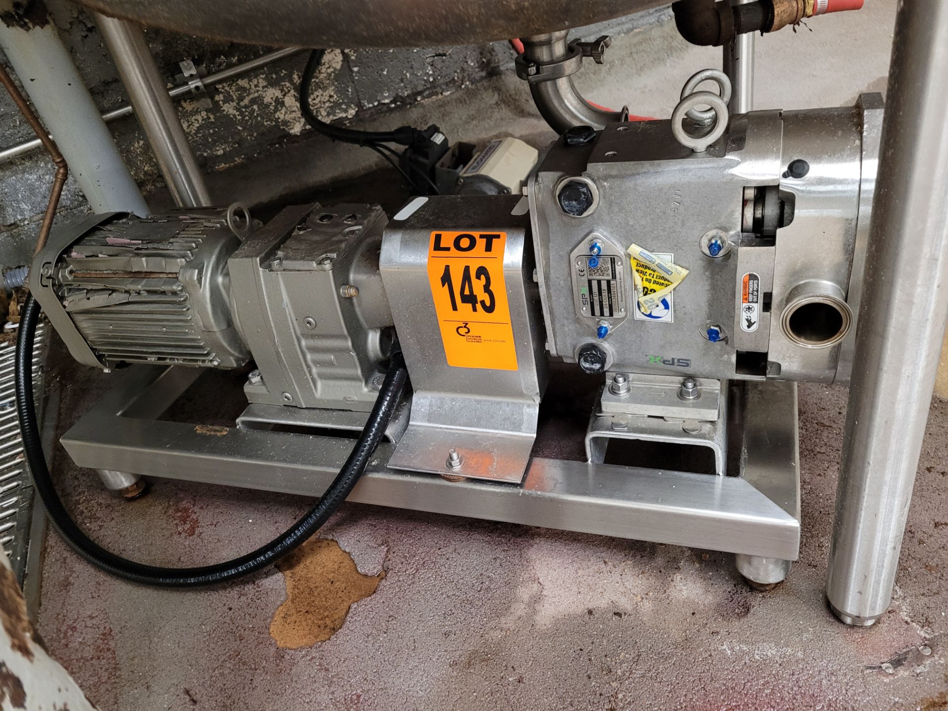 2018 SPX 2 hp Positive Displacement Pump, mod. 03C U1, ser. 1000003454161, Approx. 1-1/2 In. Clamp T - Image 2 of 2