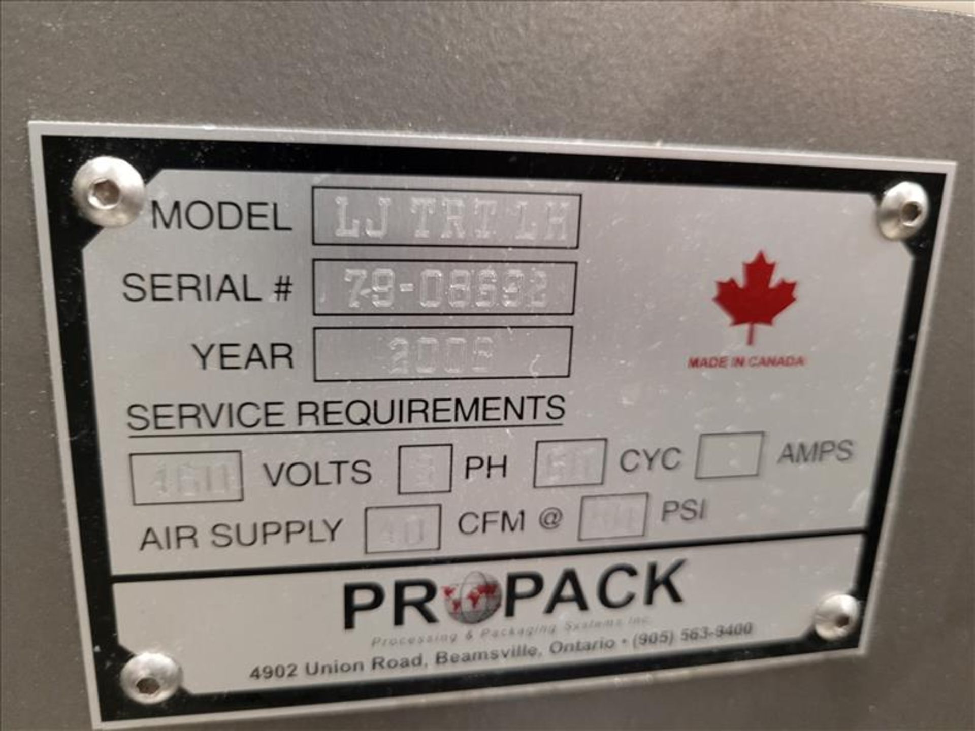 2008 PROPACK Pick N' Place Top Loader, with ABB Flex Picker, mod. LJTRTLH, ser. 79-08692, with - Image 9 of 29