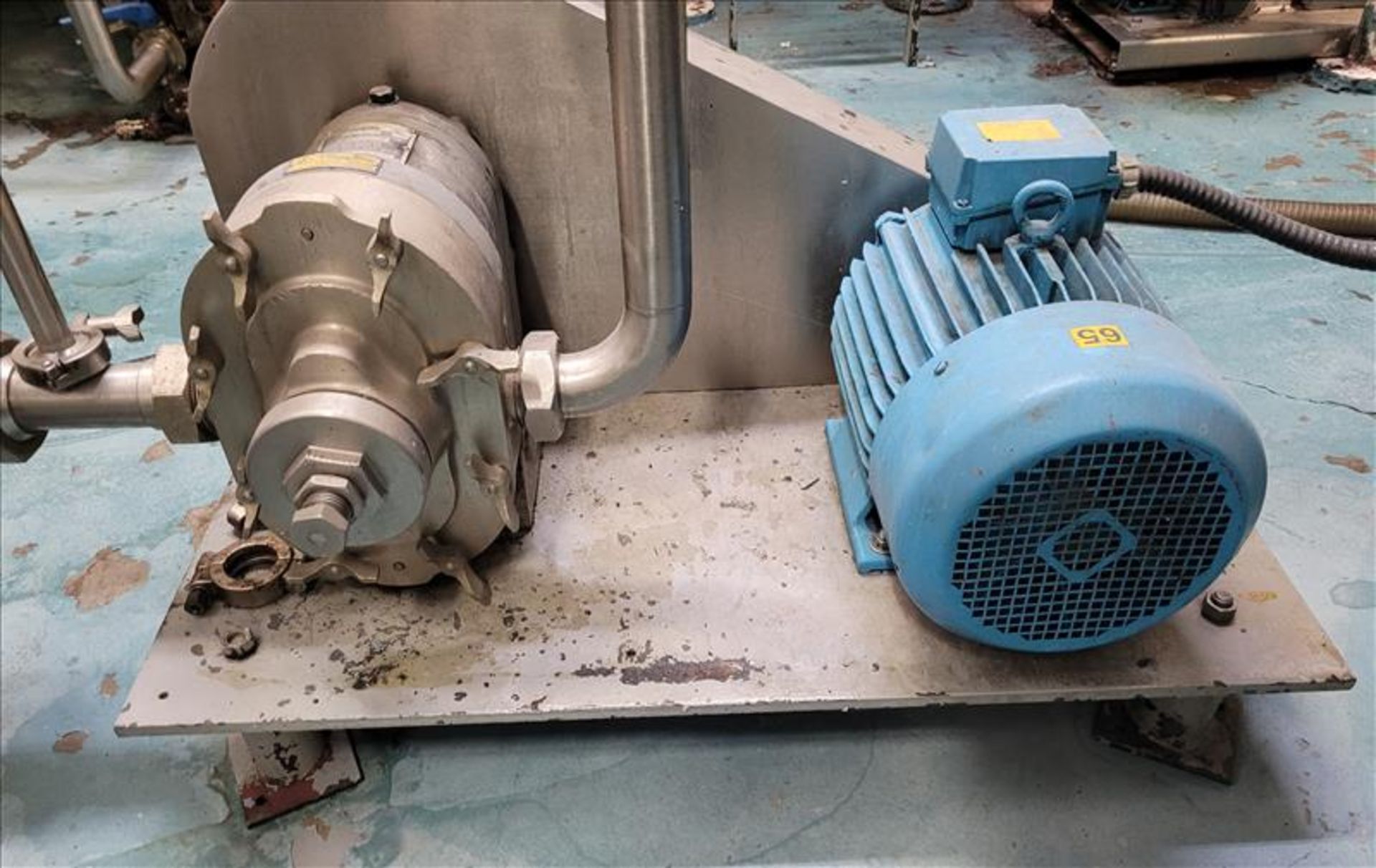 WAUKESHA 10 hp Positive Displacement Pump, Size: 55, ser. D015278, Mounted on S/S Frame (LOCATED IN - Image 3 of 6