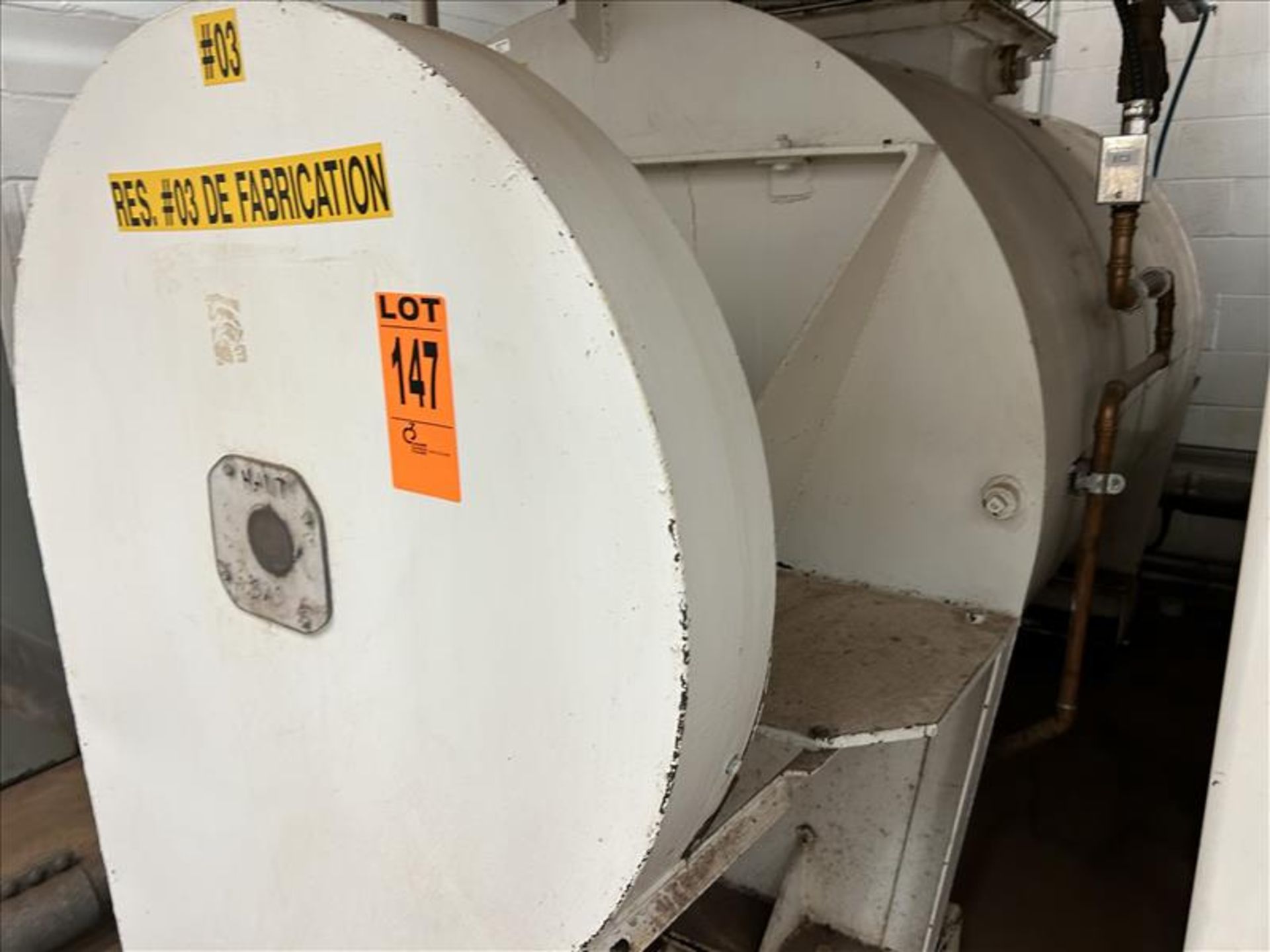 2,500 kg Horizontal Dough Mixer, Mixing Vessel Dims.: Approx. 83 In. L x 55 In. Dia., with Motor & - Image 2 of 2