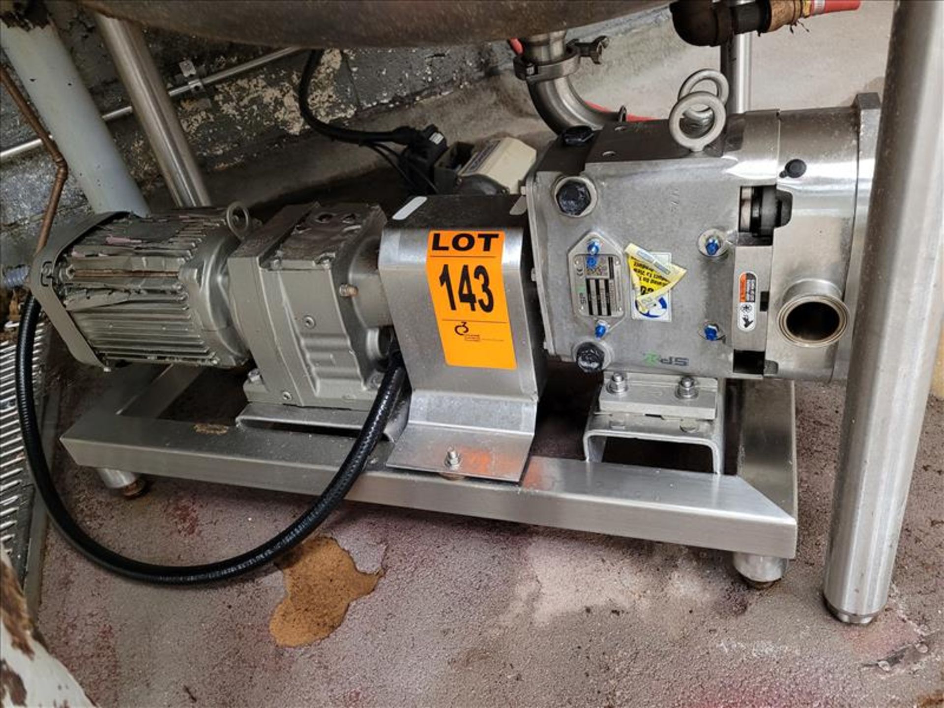 2018 SPX 2 hp Positive Displacement Pump, mod. 03C U1, ser. 1000003454161, Approx. 1-1/2 In. Clamp T
