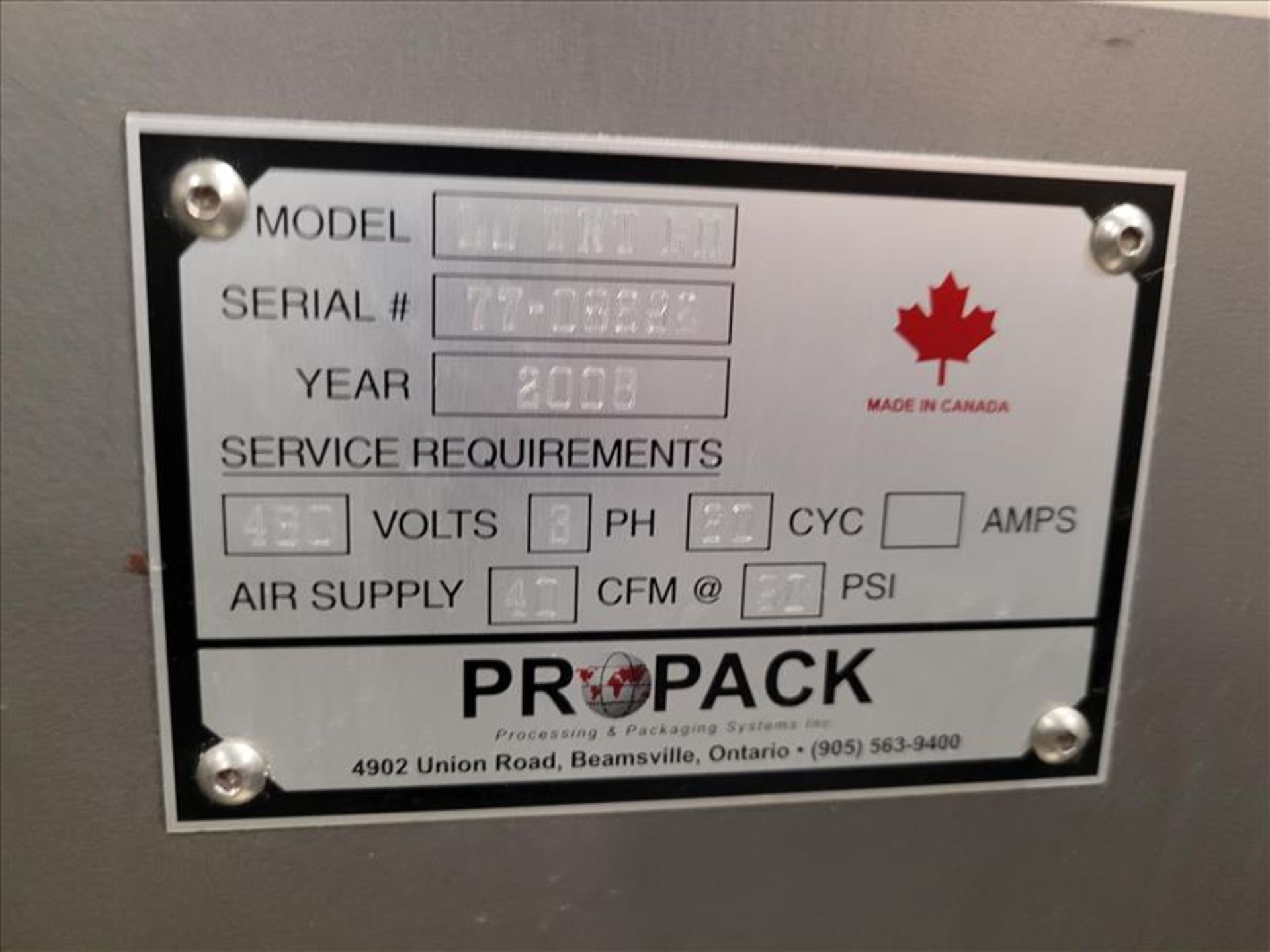 2008 PROPACK Pick N' Place Top Loader, with ABB Flex Picker, mod. LJTRTLH, ser. 79-086292, with - Image 3 of 22