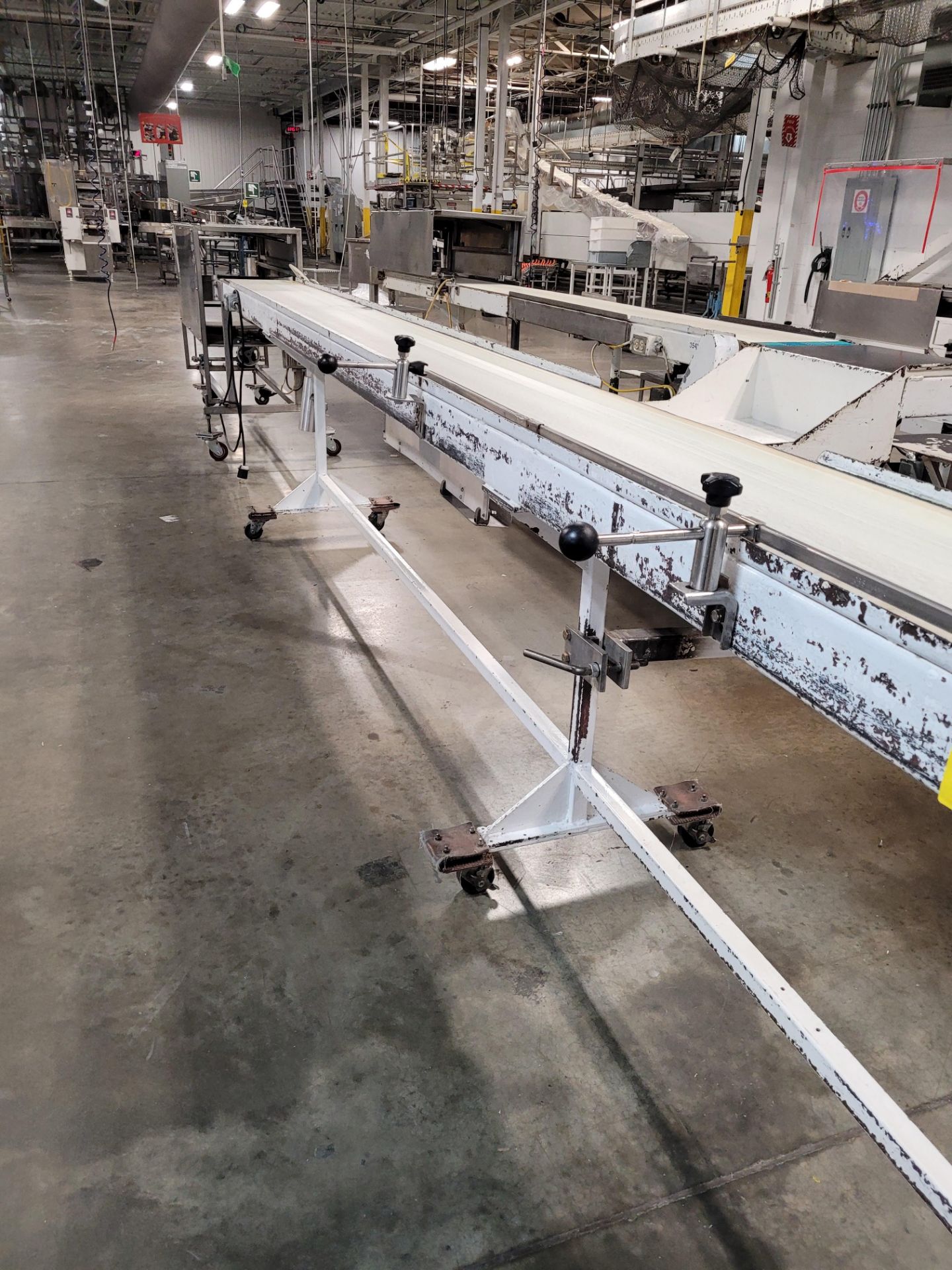 Straight Section of Conveyor, with Approx. 14 In. W Belt, with Drive, Mounted on Portable Frame, wit - Image 15 of 16