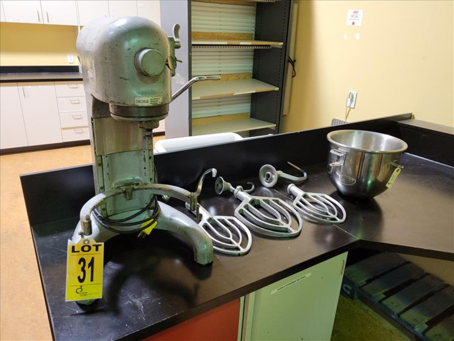 HOBART Table Top Mixer, mod. C100, ser. 1241670, 1750 Speed, 110 Volts, 1 Phase, with S/S Mixing