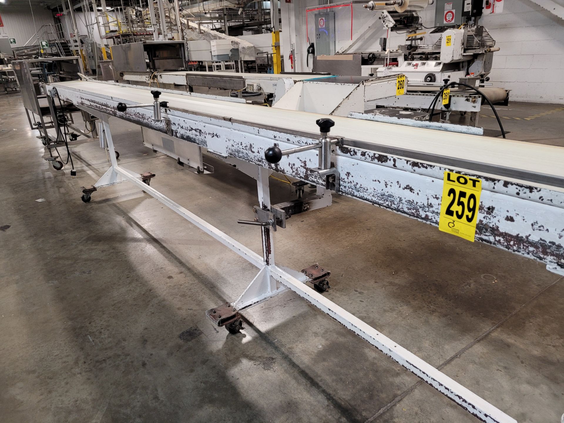 Straight Section of Conveyor, with Approx. 14 In. W Belt, with Drive, Mounted on Portable Frame, wit - Image 14 of 16