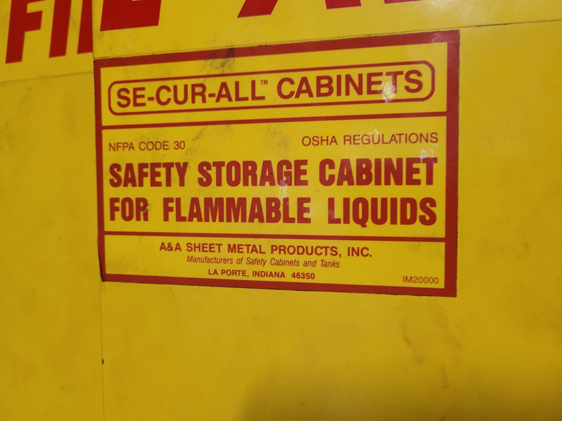 SECURALL Safety Storage Cabinet for Flammable Liquids, dim. 65" H x 34" D x 43" W, 3-Levels, NFPA Co - Image 3 of 3