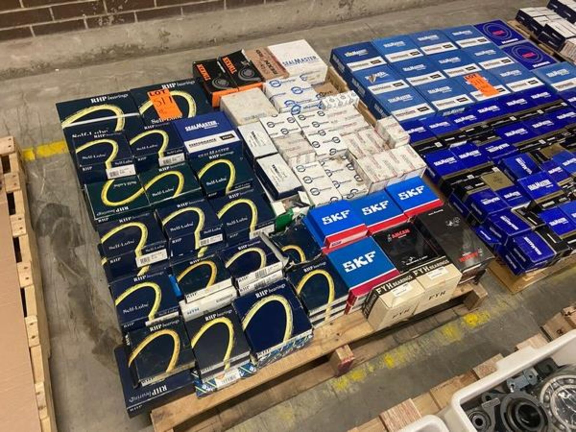 Pallet of Assorted SKF, Timken, RHP, SealMaster, Assorted Styles Sizes (LOCATED IN SAINT-LAMBERT,