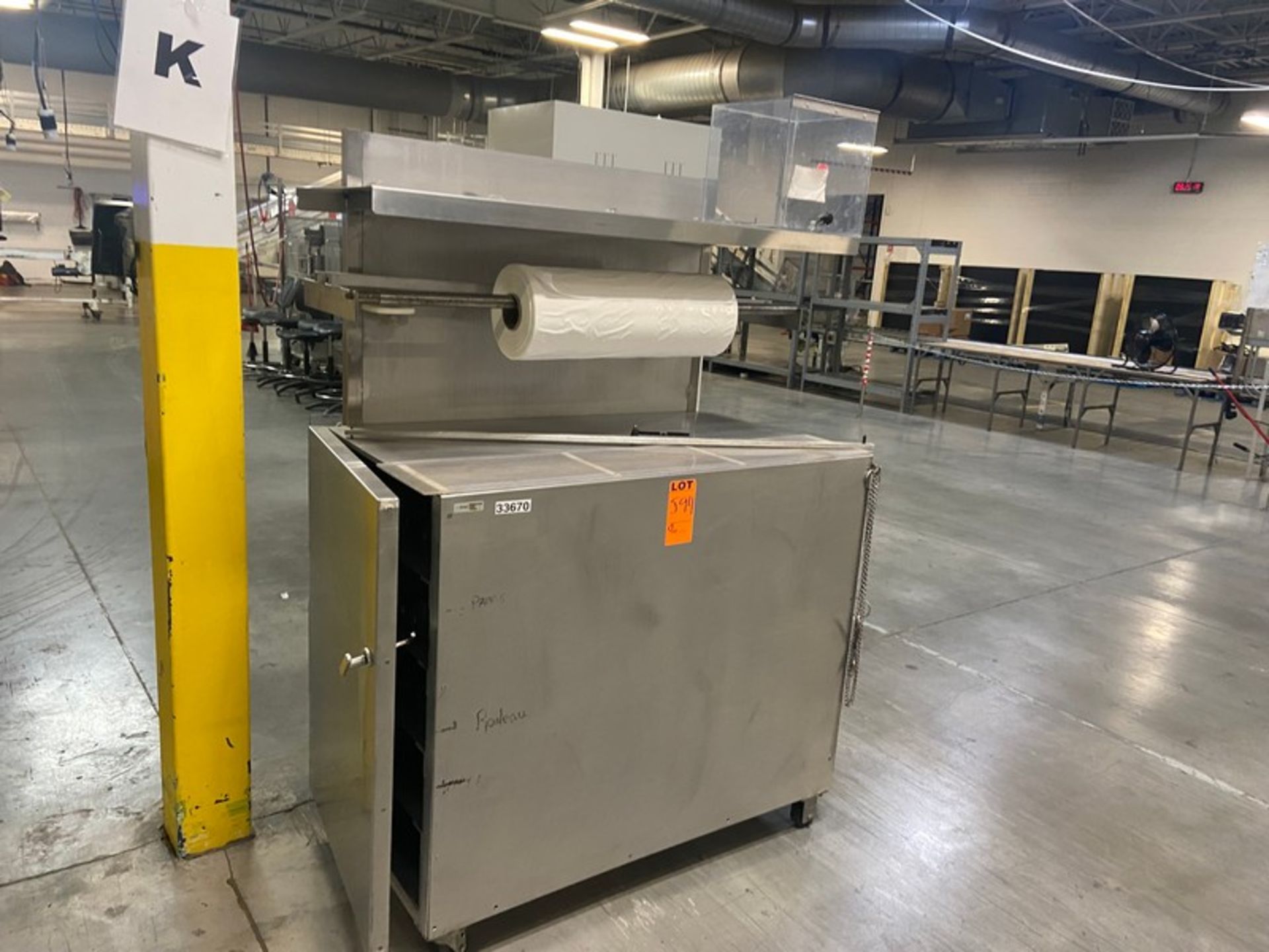 S/S Portable Counter, with Wrapper Station, with S/S Upper Shelf (LOCATED IN SAINT-LAMBERT, QC) - Image 2 of 3