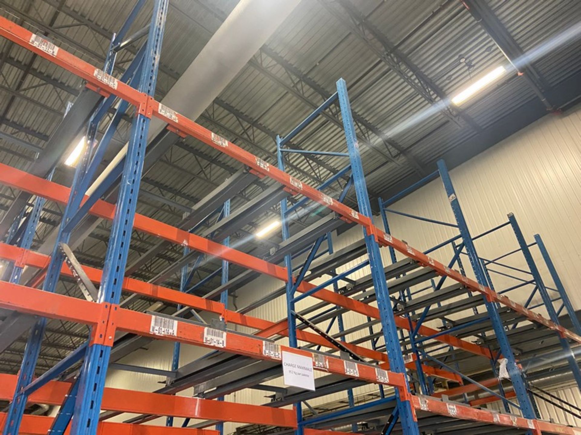 8-Sections of Pallet Racking, with (49) Pallet Spacing, with (9) Uprights Cross Beams, with Floor - Image 6 of 10