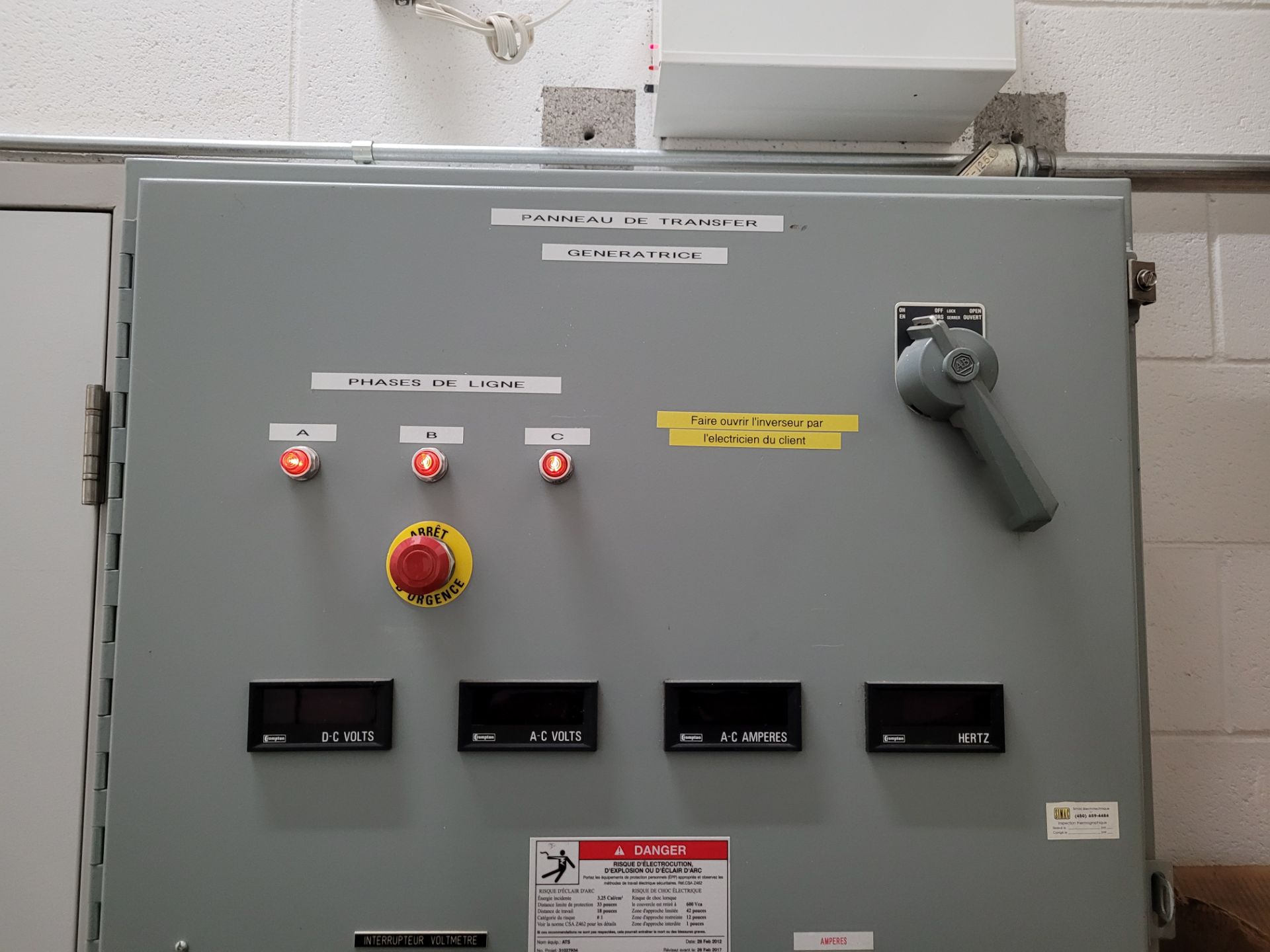 2015 GROUPE MASKA Generator w/ Control Panel (Located in Saint-Lambert, QC - Subject to - Image 15 of 15