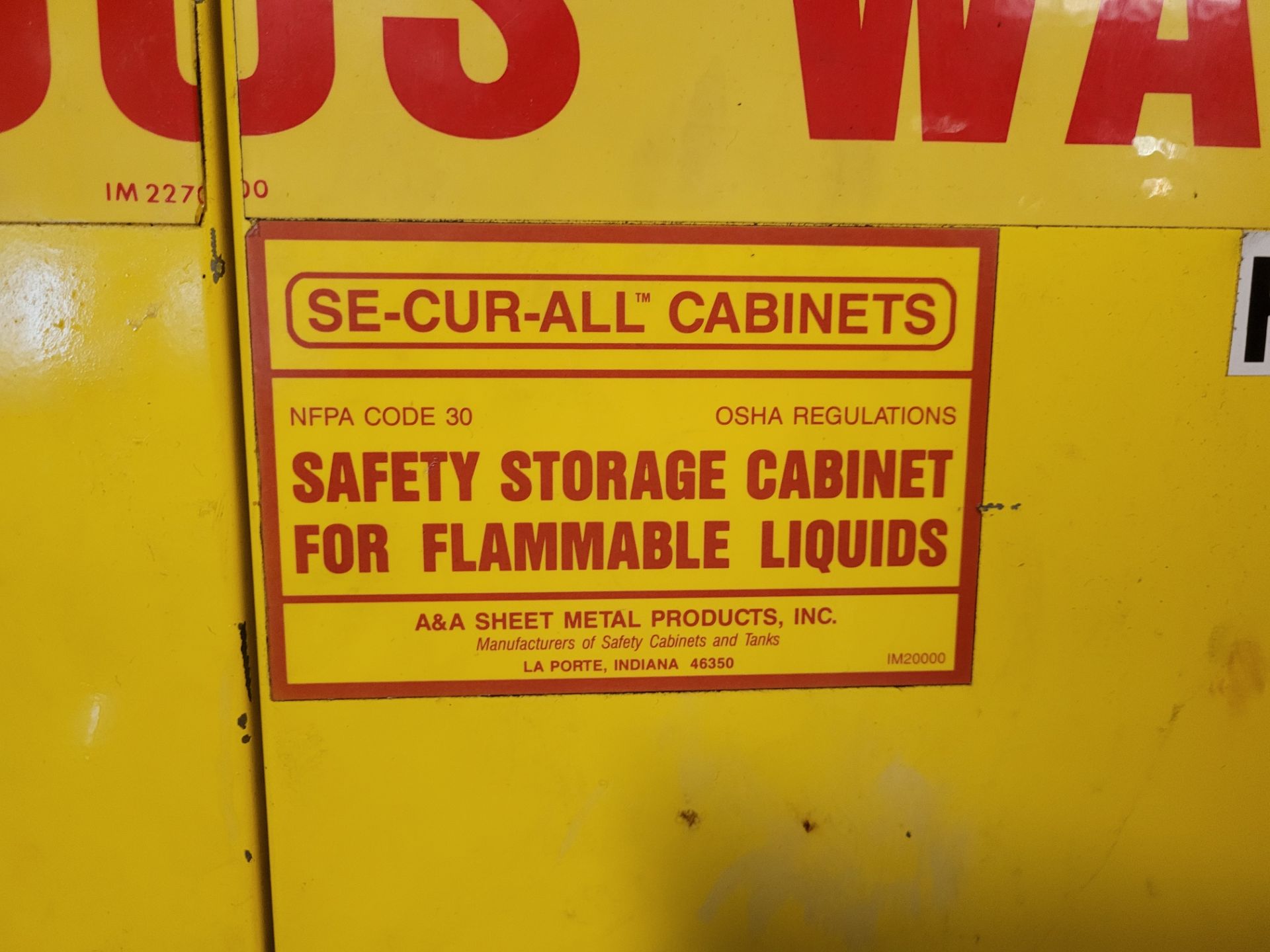 SECURALL Flammable Drum Storage Cabinet w/ shelf, deployable ramp, dim. 65" H x 59" W x 34" - Image 4 of 4