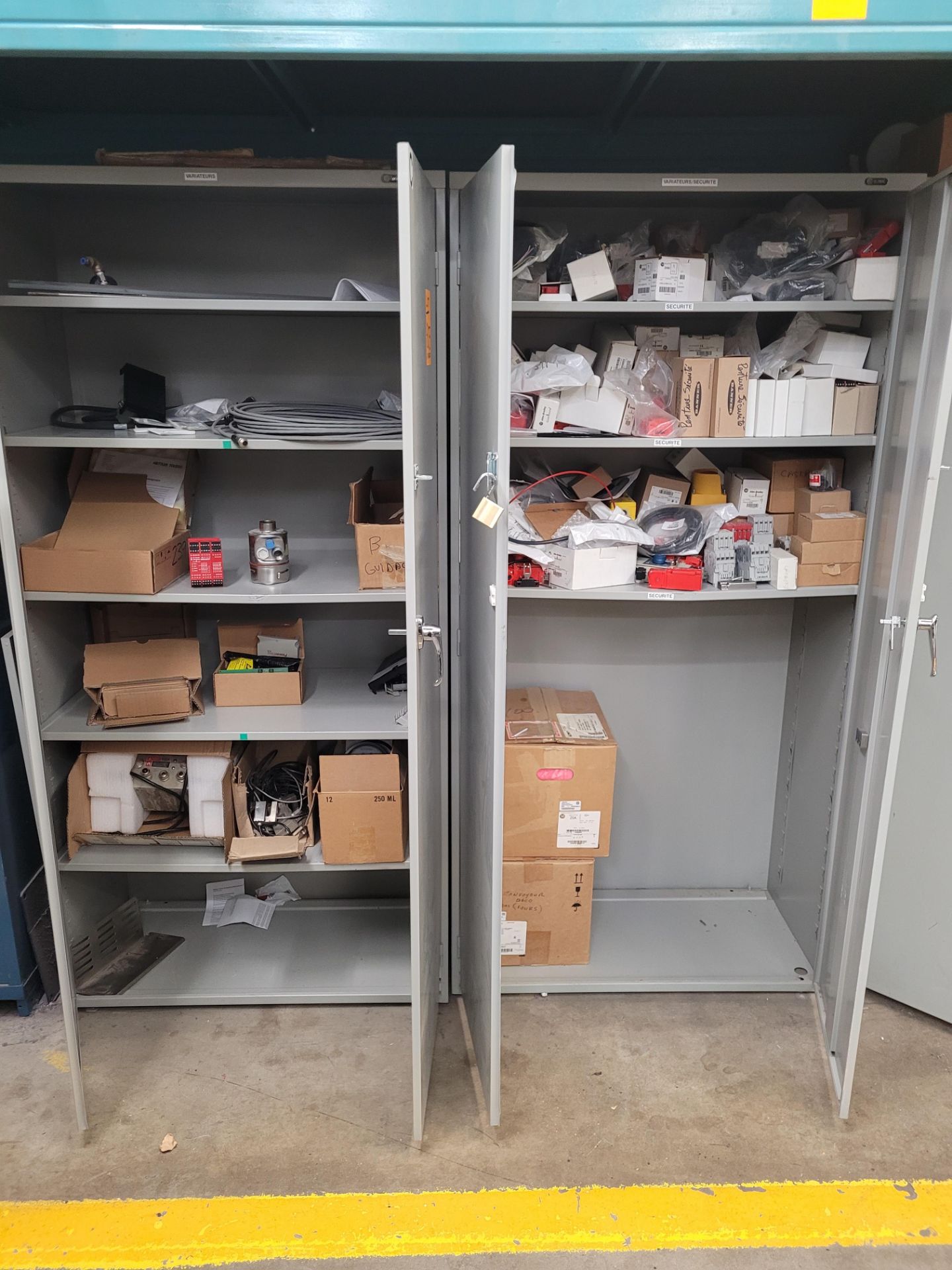 (2) Storage Lockers and Contents incl. Electrical components, METTLER Control Units, AB - Image 2 of 12