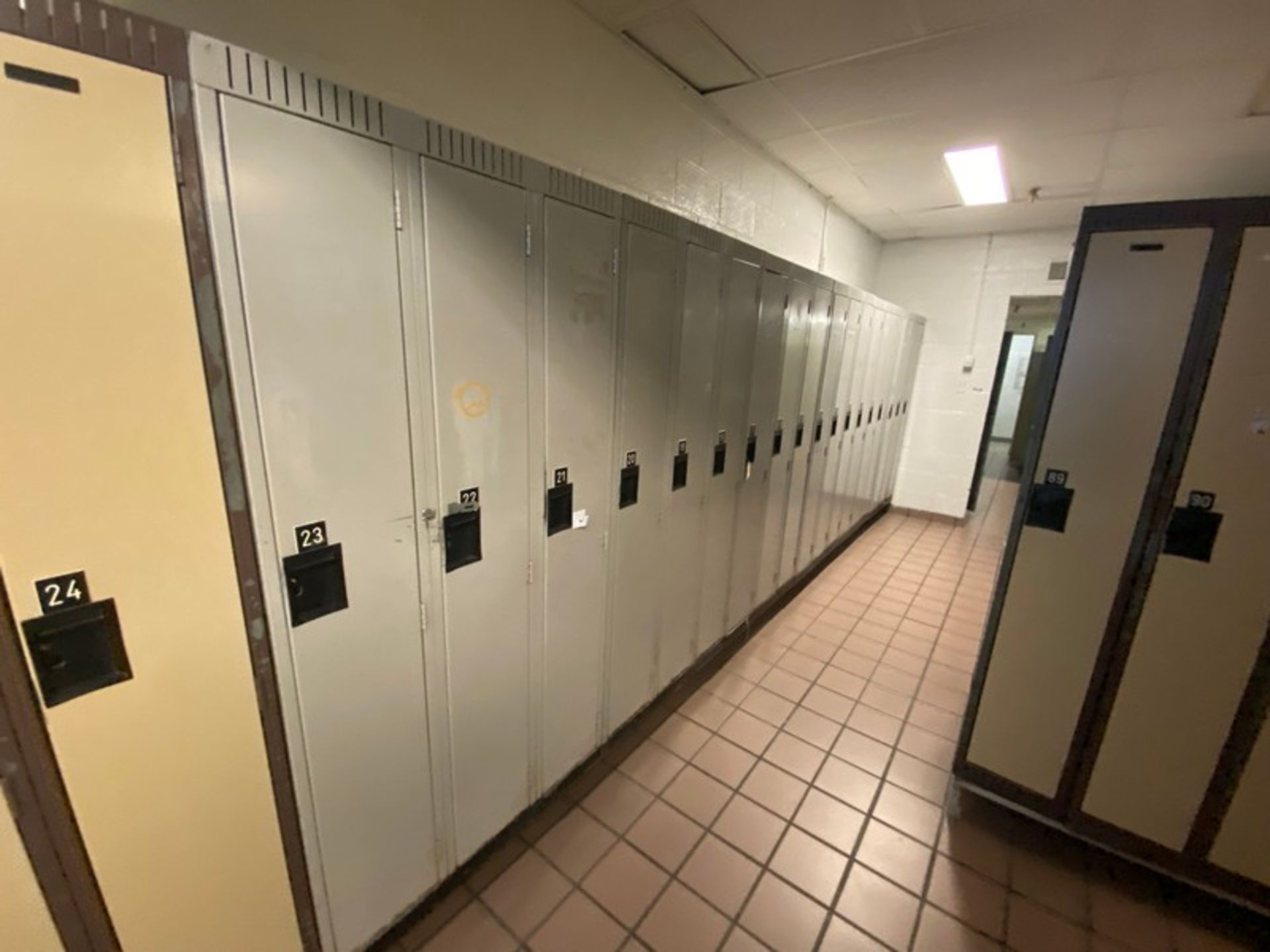 Large Sections of Lockers, Includes All Sections of Lockers in Front Area of Locker Room (LOCATED IN