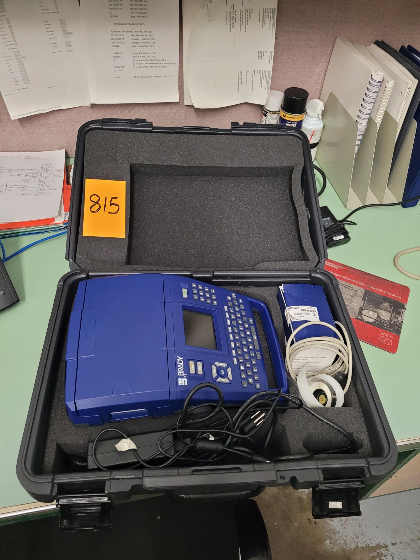 BRADY mod. BMP71 desktop and portable Label Printer w/ case (LOCATED IN SAINT-LAMBERT, QC)