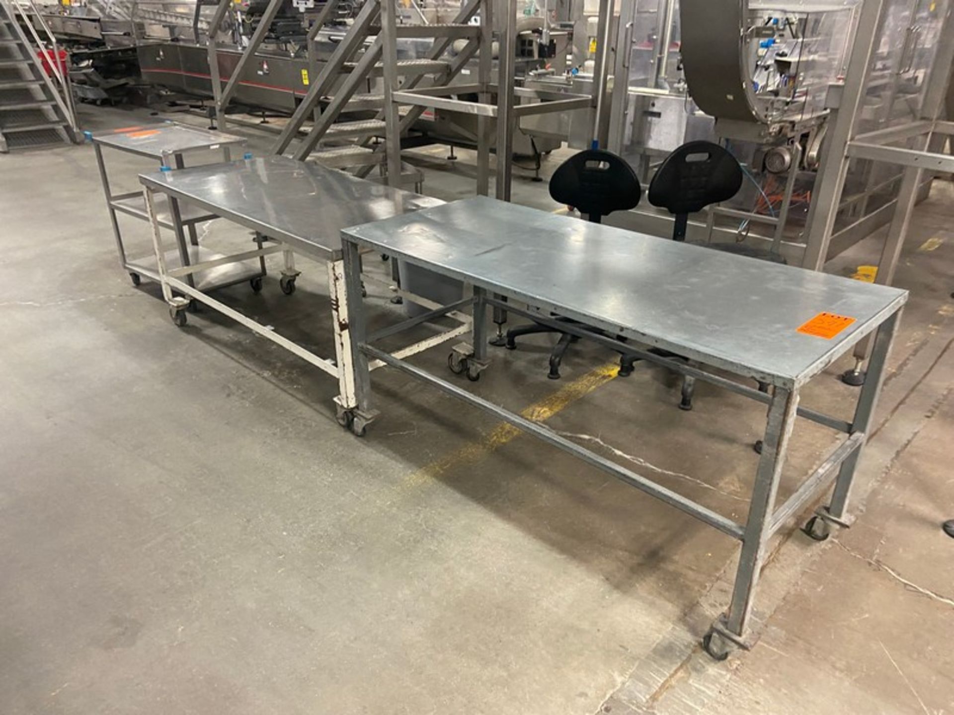 (2) S/S Portable Tables, with S/S Push Cart, Mounted on Portable Frame (LOCATED IN SAINT-LAMBERT, - Image 2 of 4