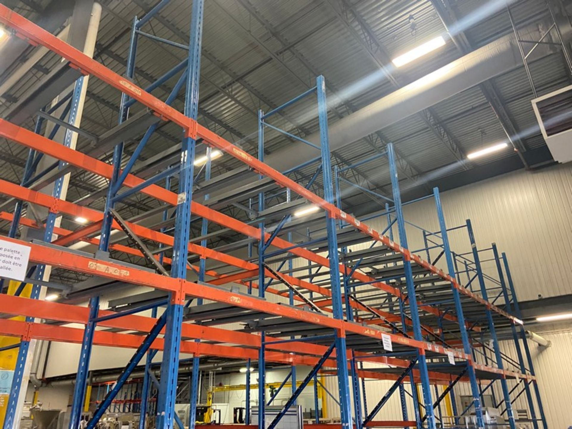 8-Sections of Pallet Racking, with (49) Pallet Spacing, with (9) Uprights Cross Beams, with Floor - Image 4 of 10