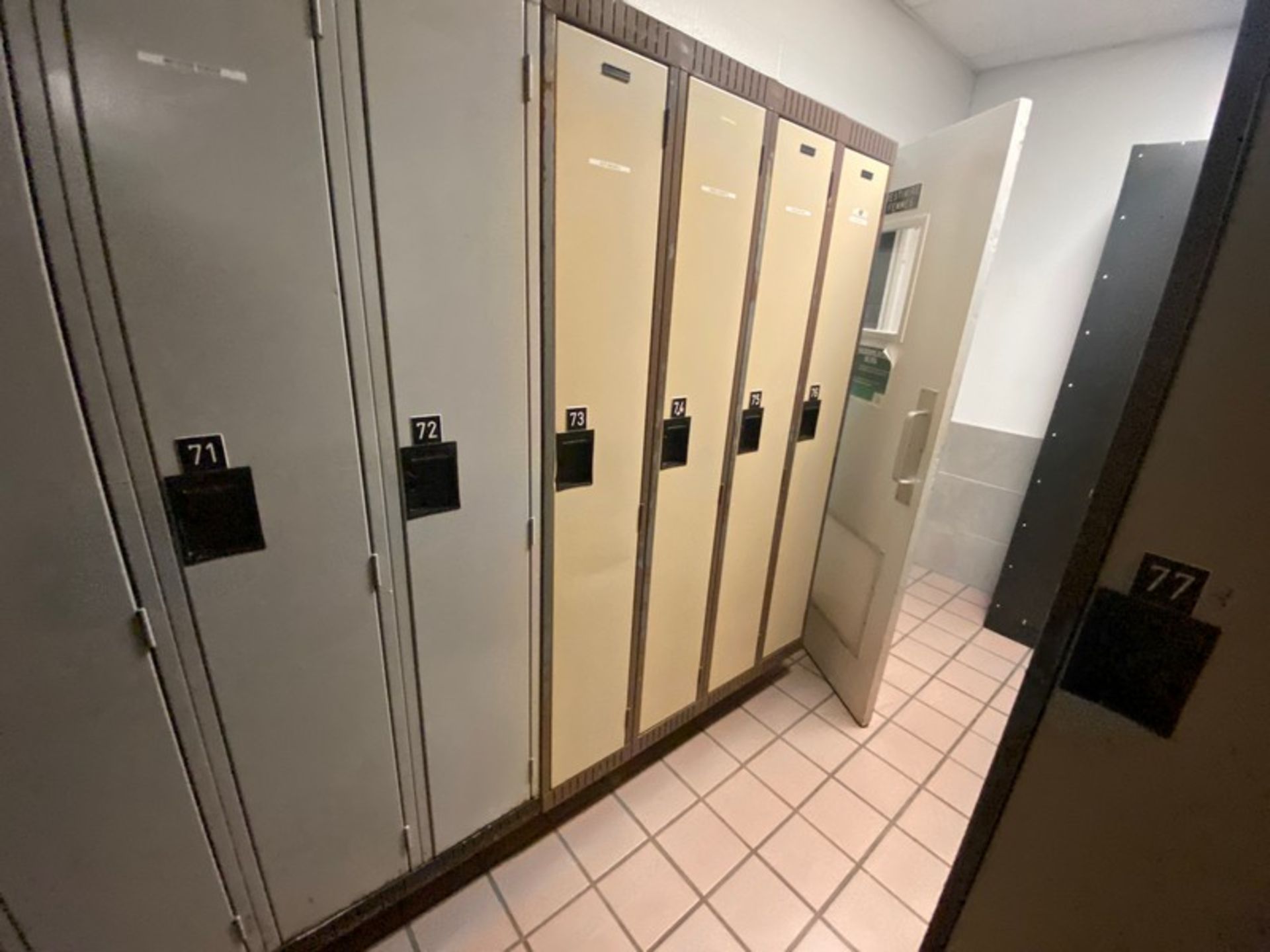 Large Sections of Lockers, Includes All Sections of Lockers in Front Area of Locker Room (LOCATED IN - Image 7 of 8