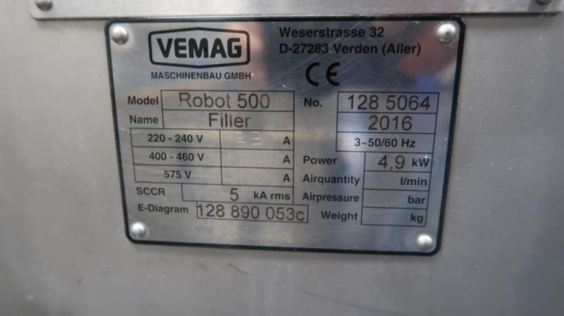 2016 Vemag Filler/Stuffer Model Robot 500 - Image 6 of 6