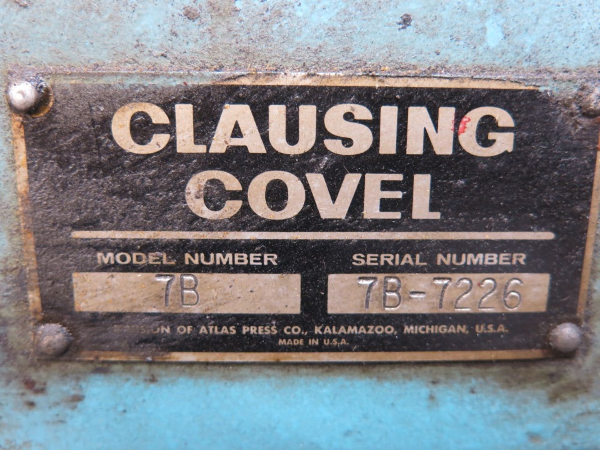 Clausing Covel Surface Grinder Model 7B - Image 3 of 3