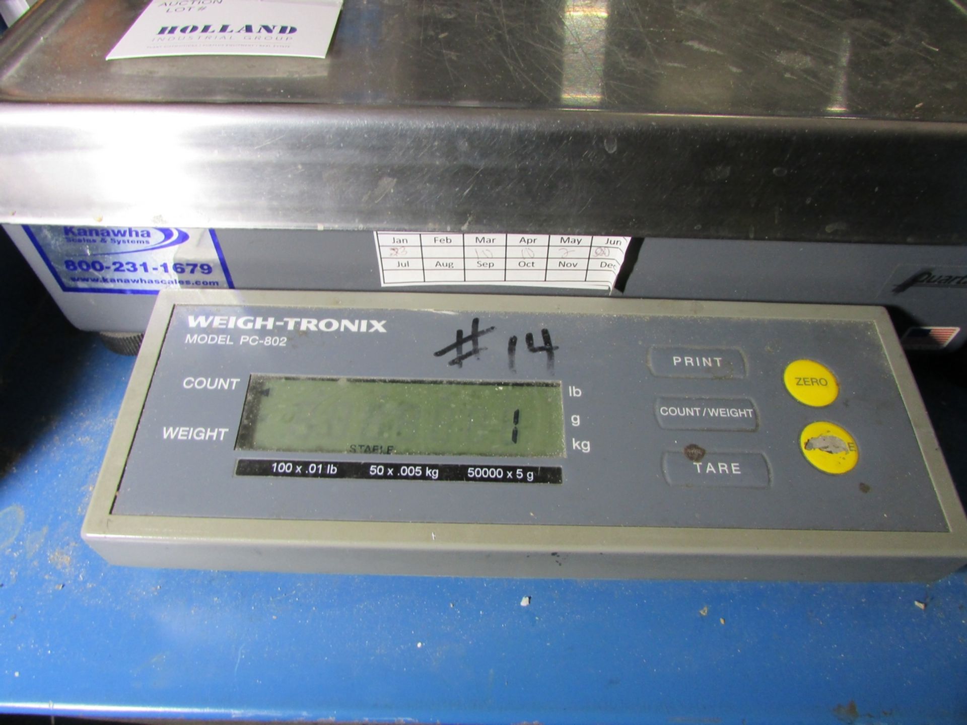 Weigh-Tronix Model PC-802 100x0.01Lb. Digital Counting Scale - Image 3 of 5