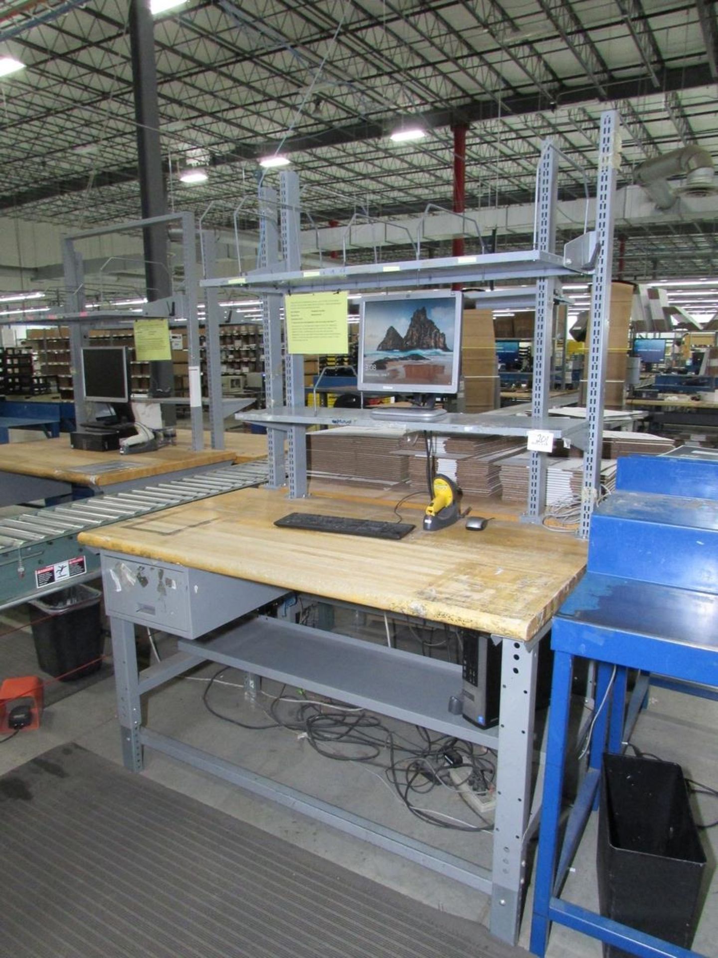 (2) 5' Woodtop Workbenches