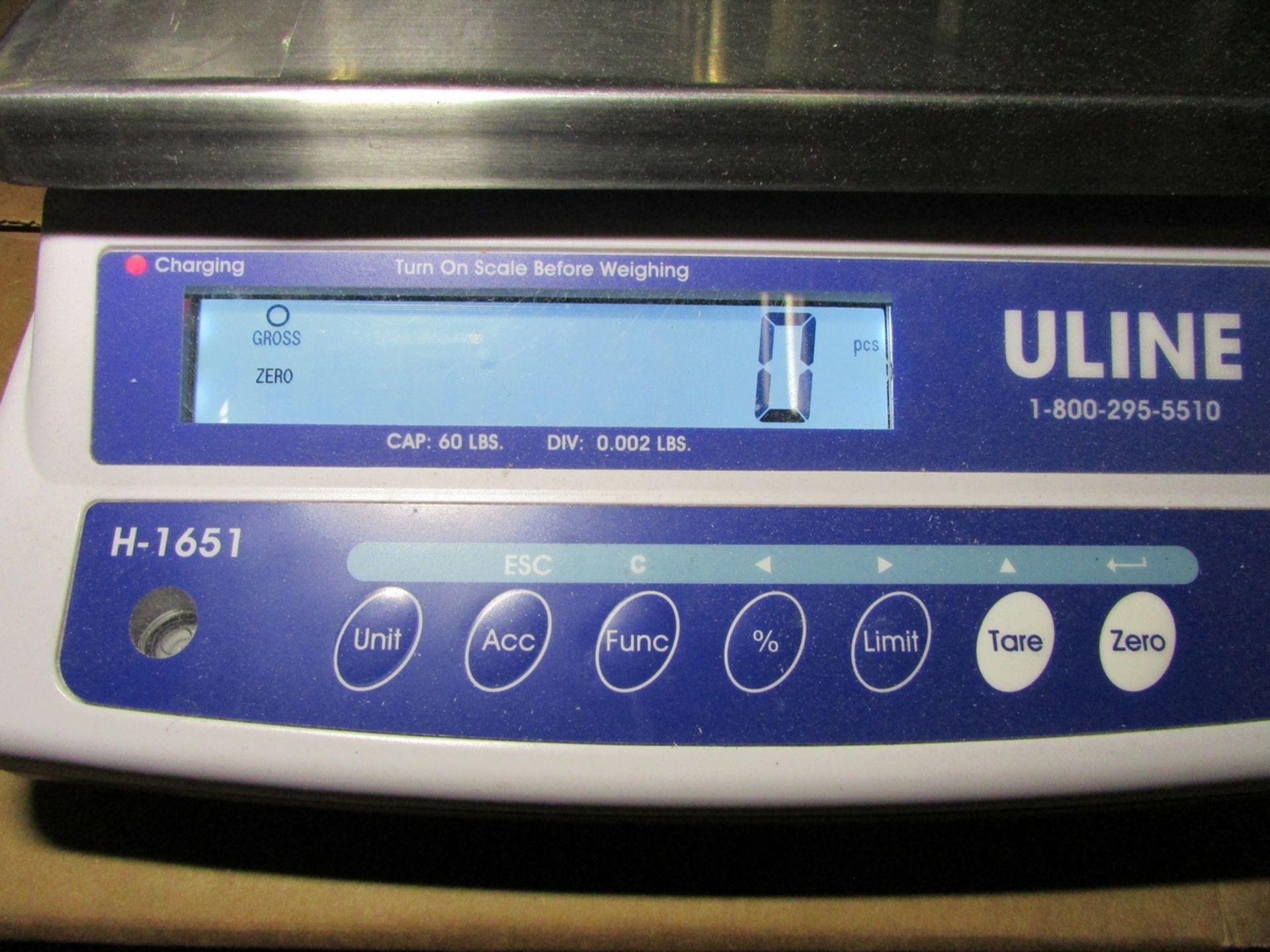 Uline H-1651 60x0.002Lb. Digital Counting Scale - Image 3 of 5