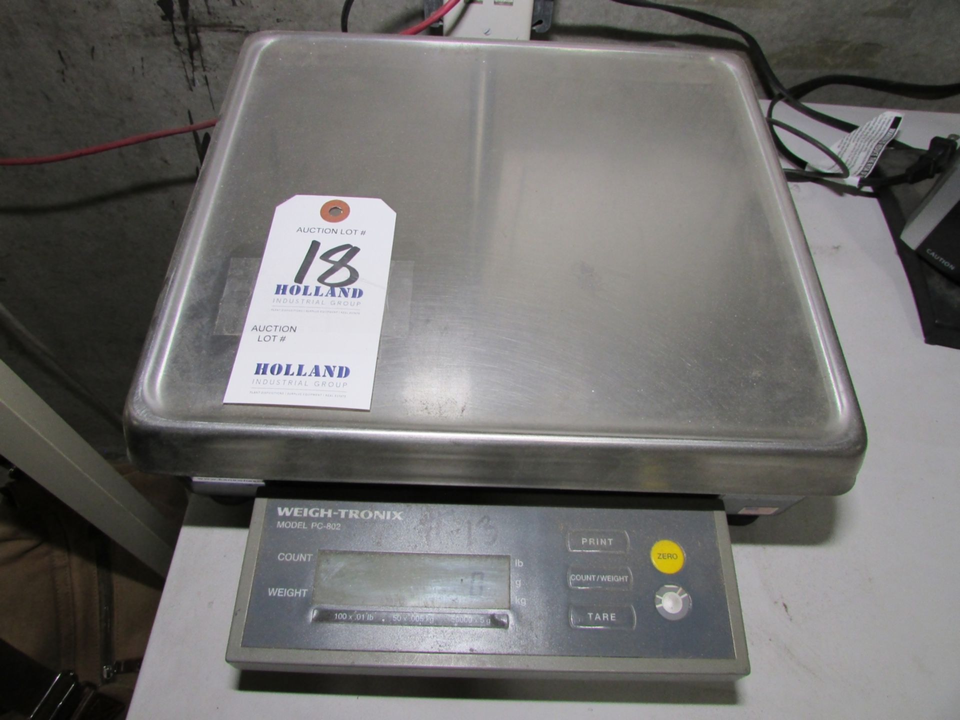 Weigh-Tronix Model PC-802 100x0.01Lb. Digital Counting Scale - Image 2 of 5