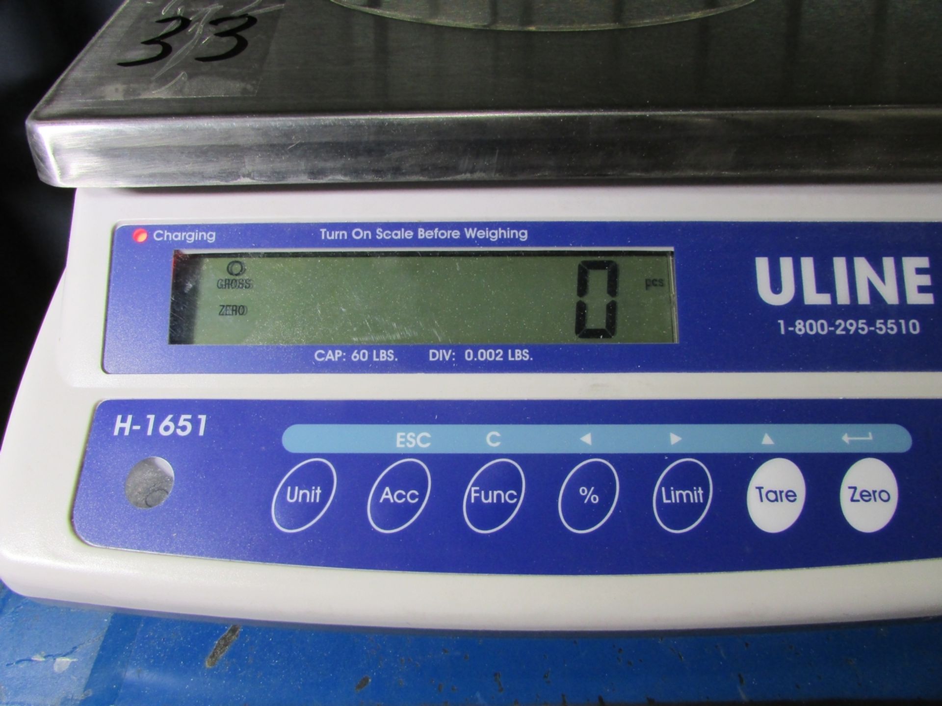 Uline H-1651 60x0.002Lb. Digital Counting Scale - Image 3 of 5